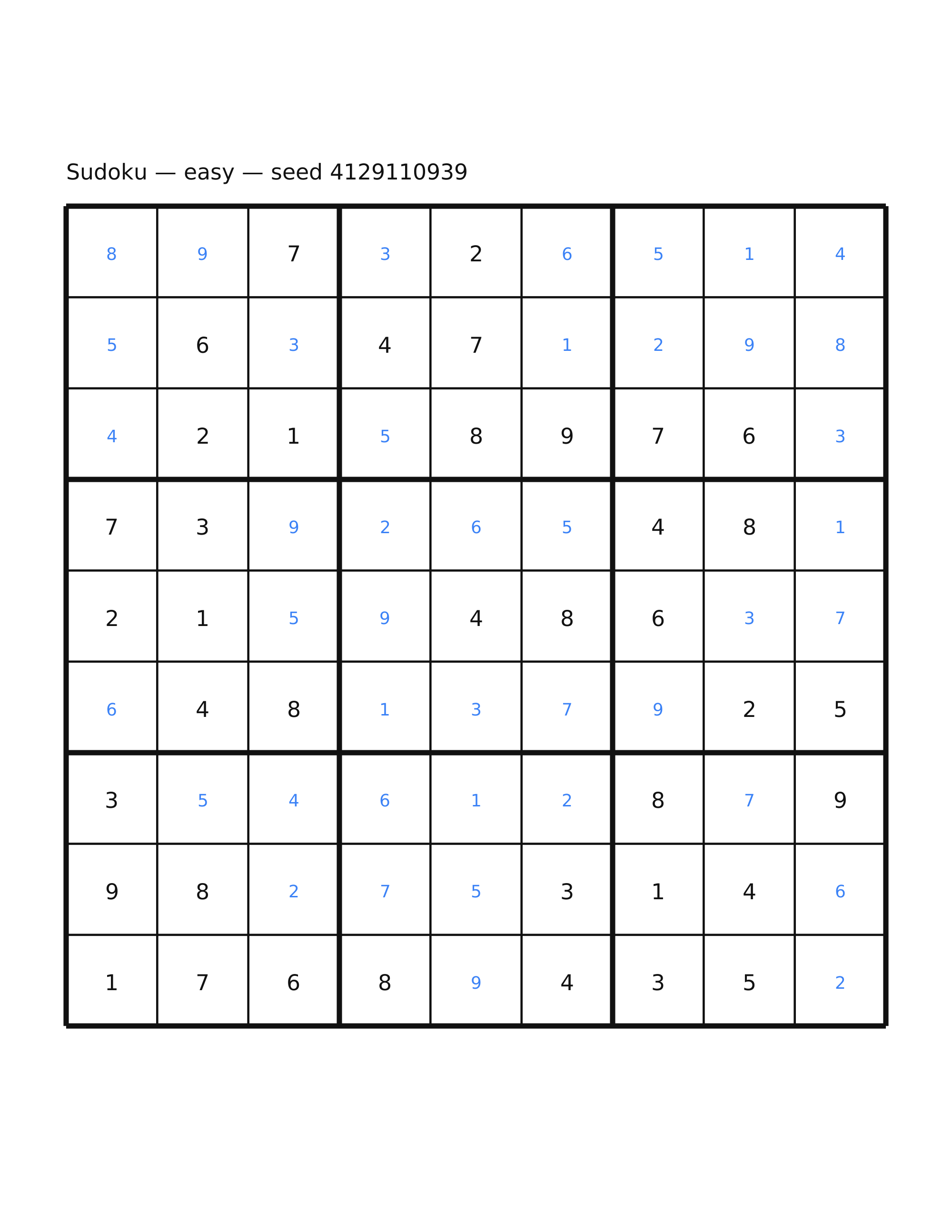 Sudoku — easy #65 — solution