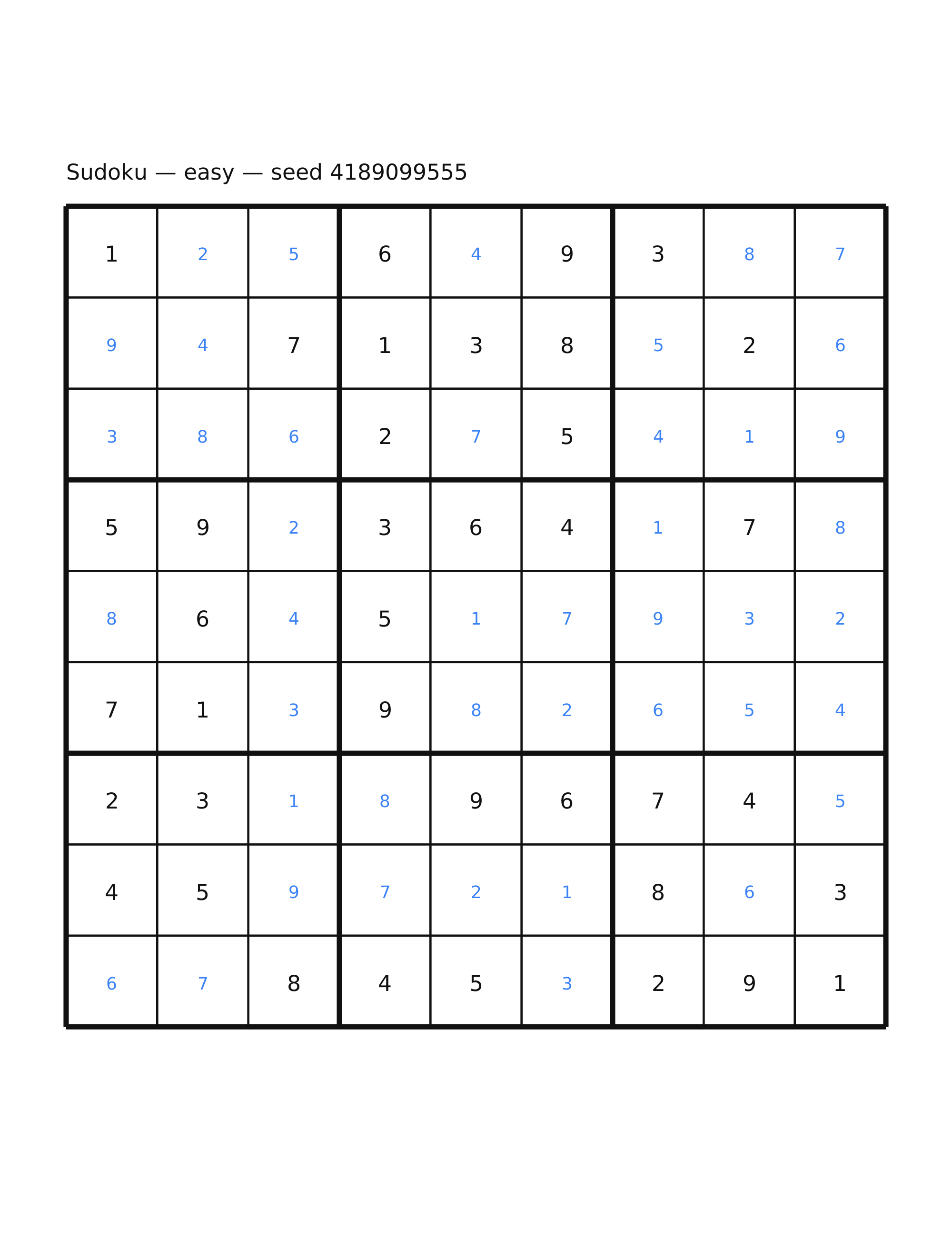 Sudoku — easy #44 — solution