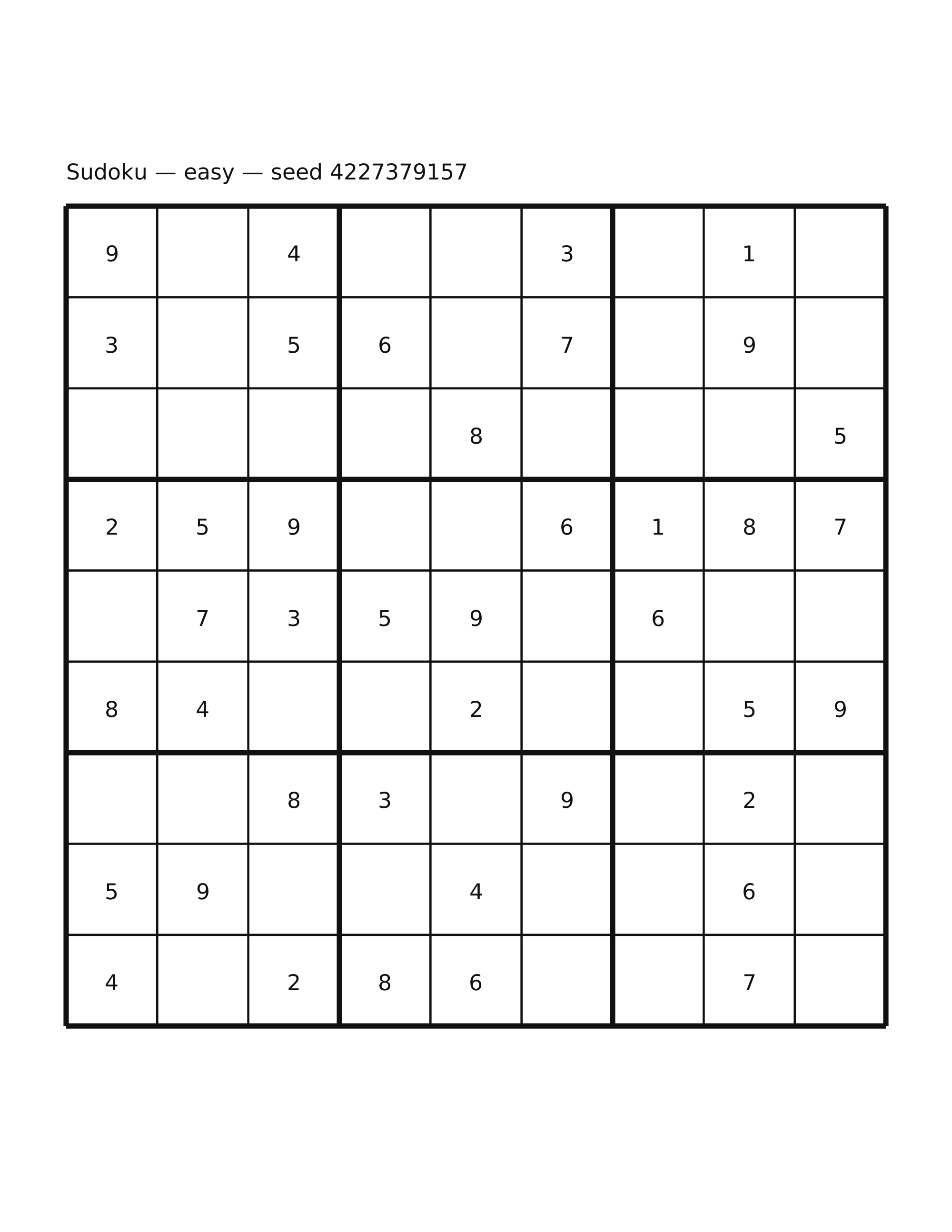 Sudoku — easy #9