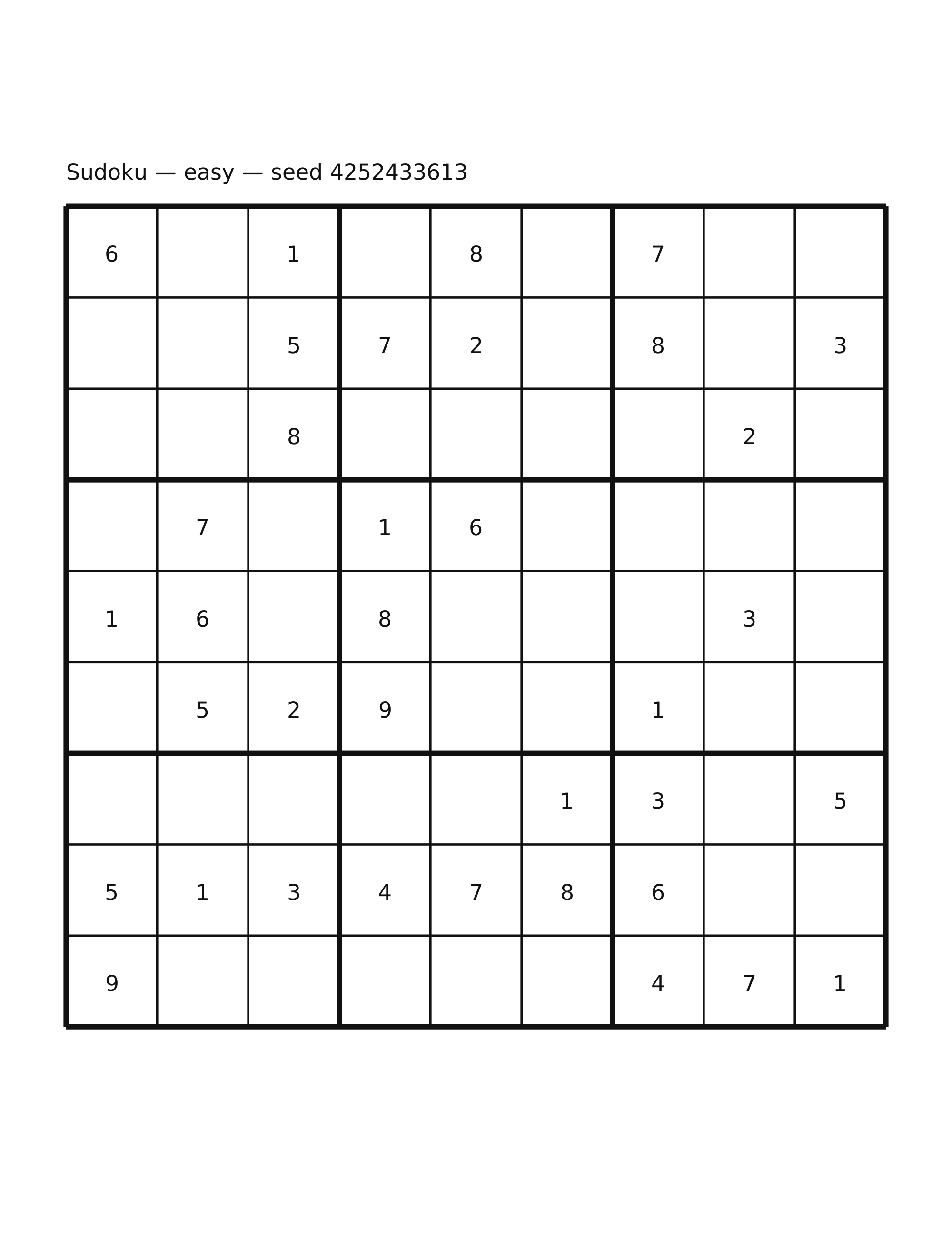 Sudoku — easy #6