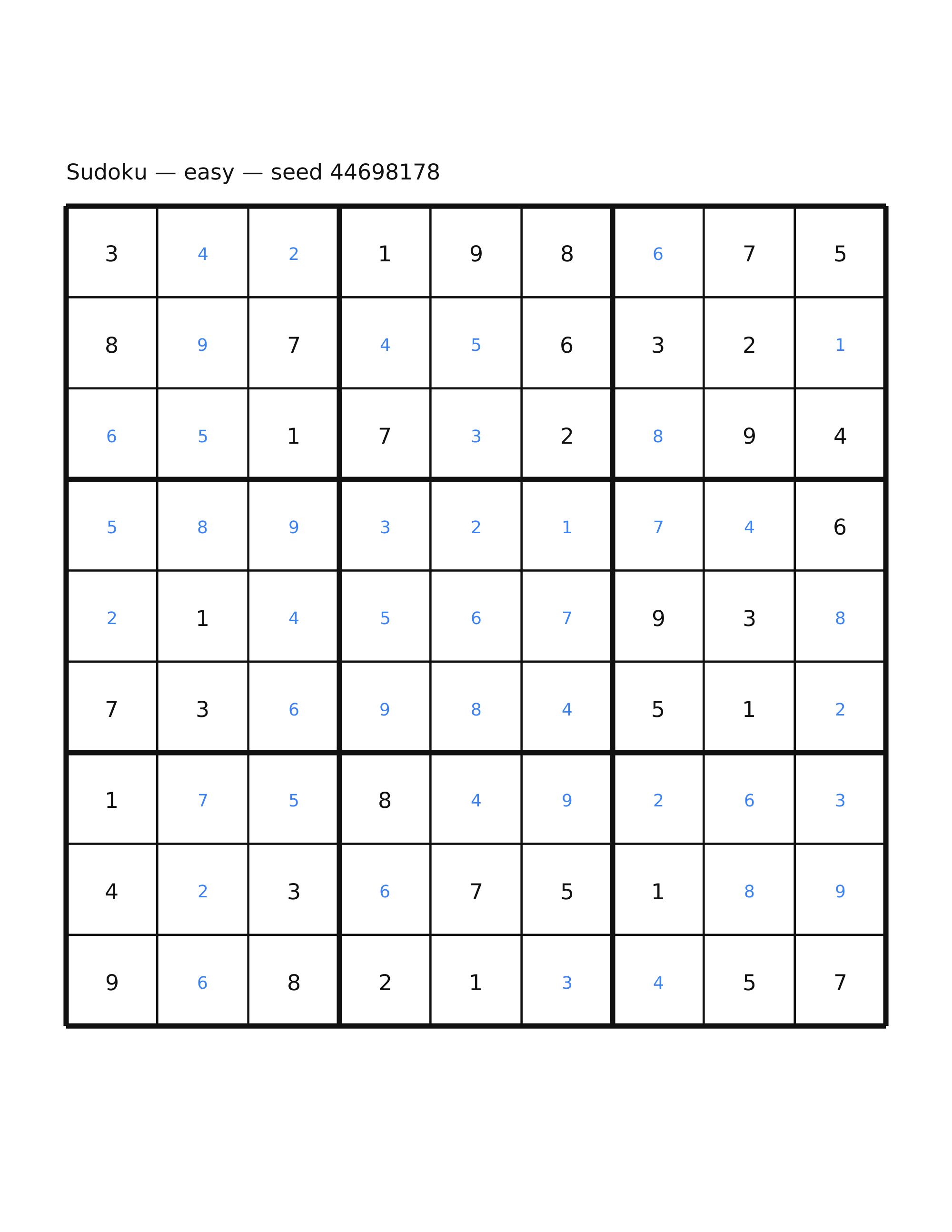 Sudoku — easy #37 — solution