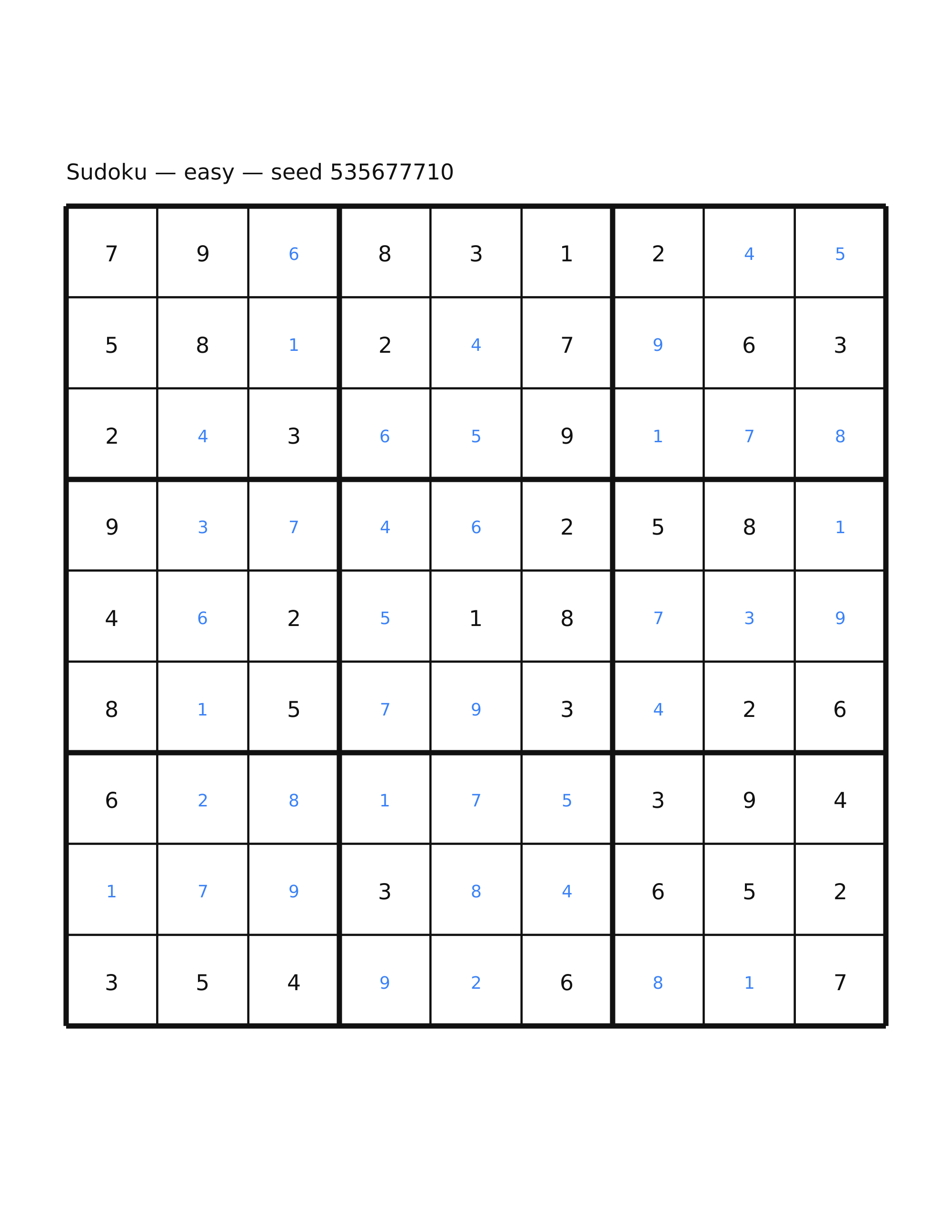 Sudoku — easy #35 — solution