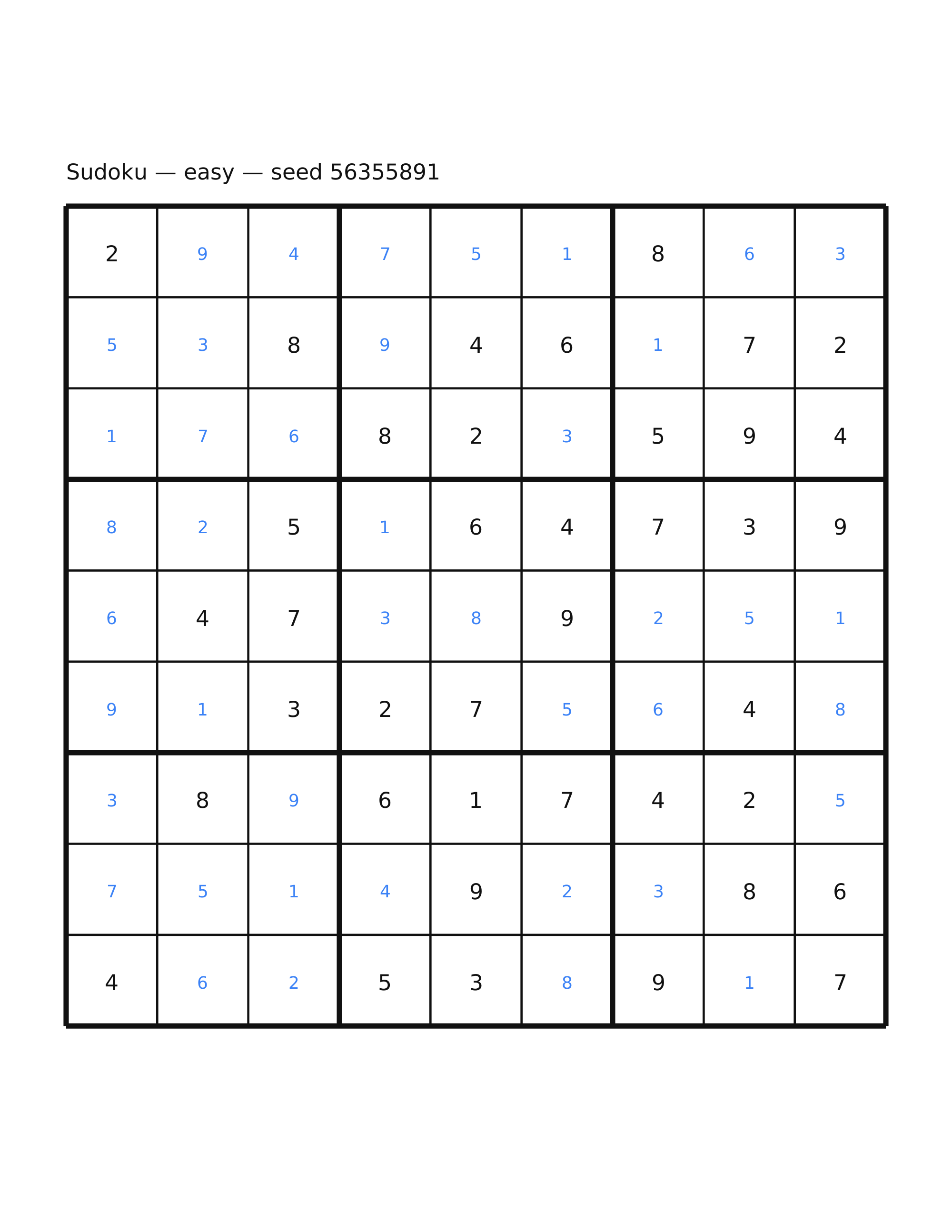Sudoku — easy #74 — solution