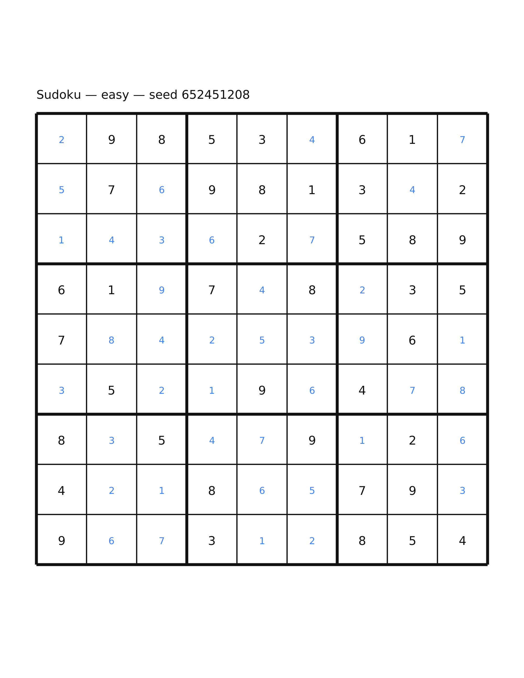 Sudoku — easy #62 — solution