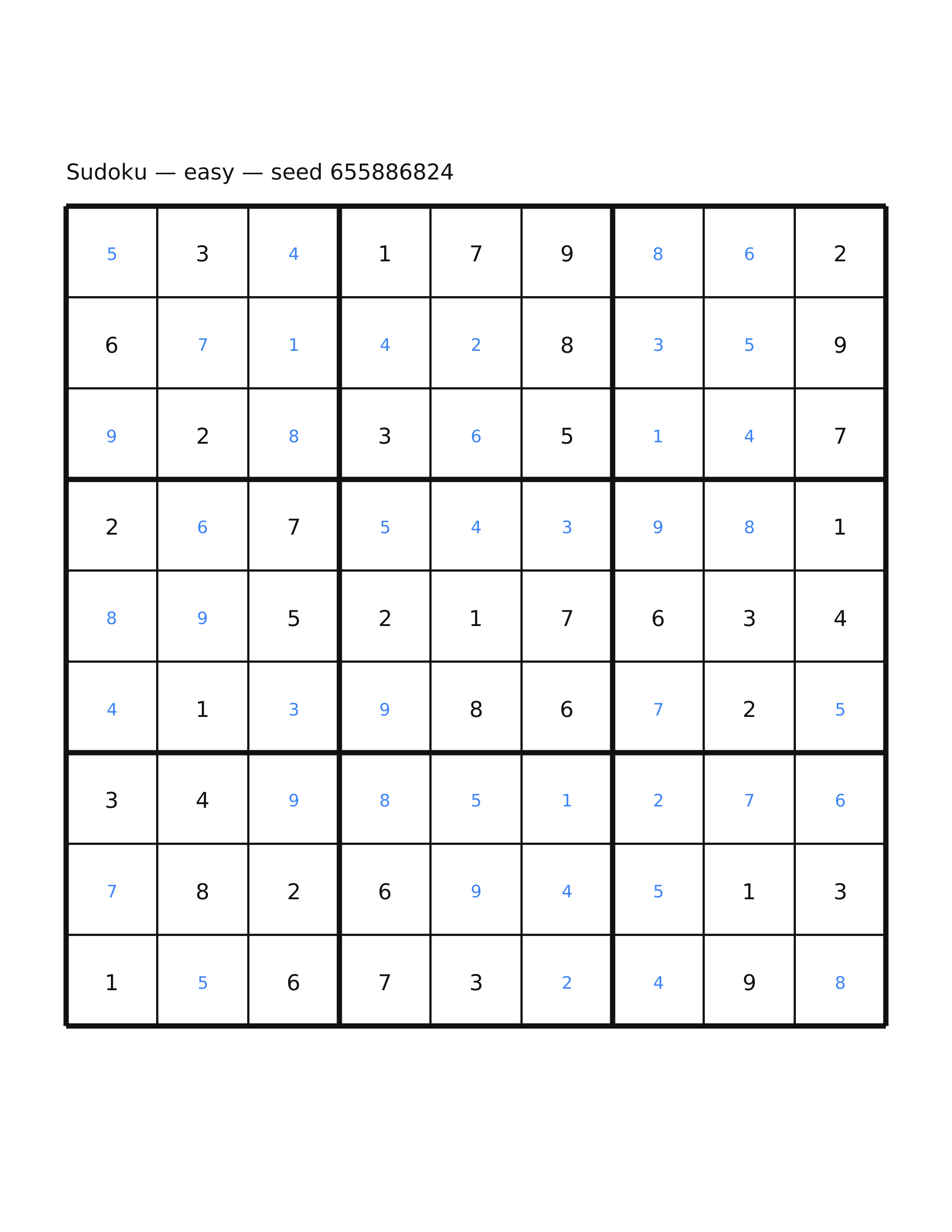 Sudoku — easy #47 — solution