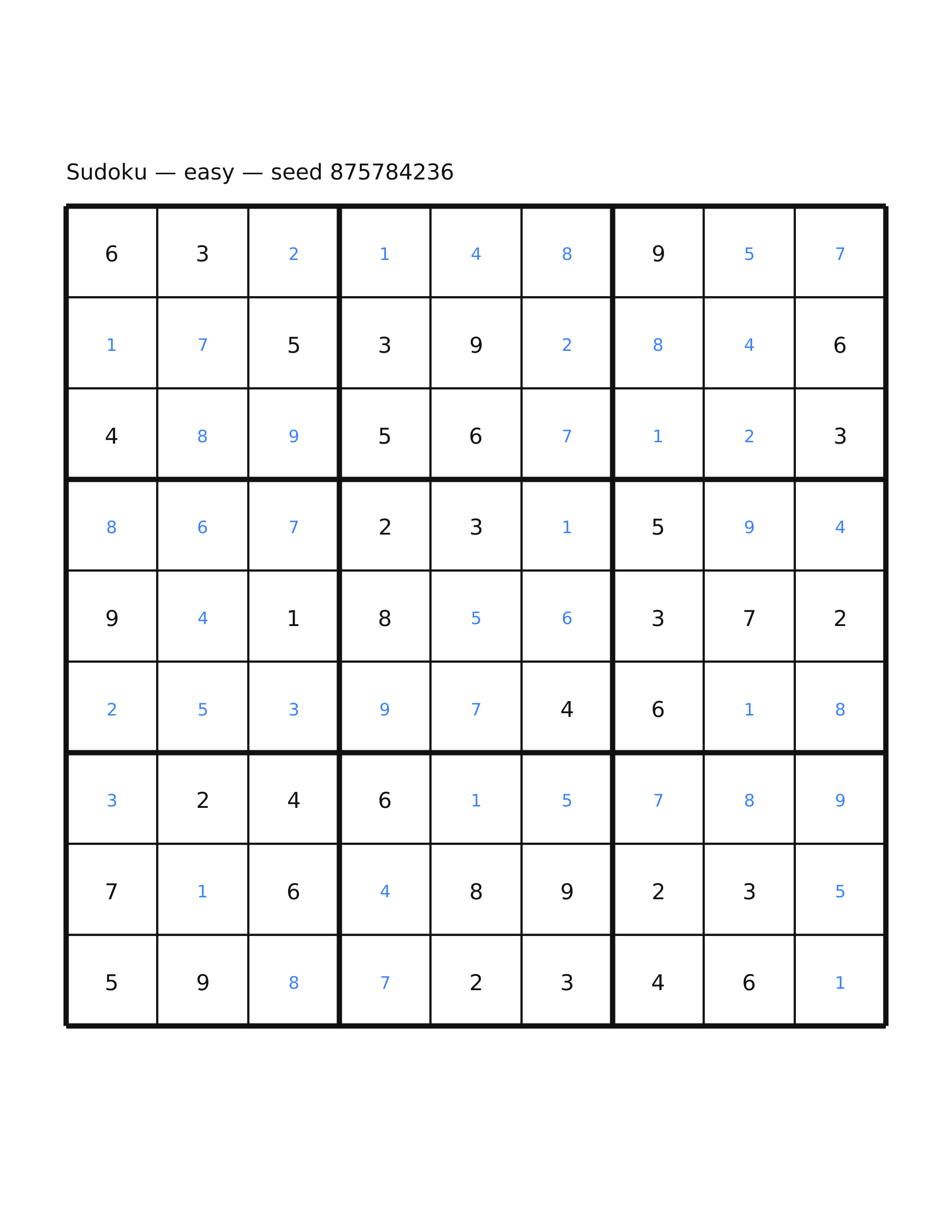 Sudoku — easy #4 — solution