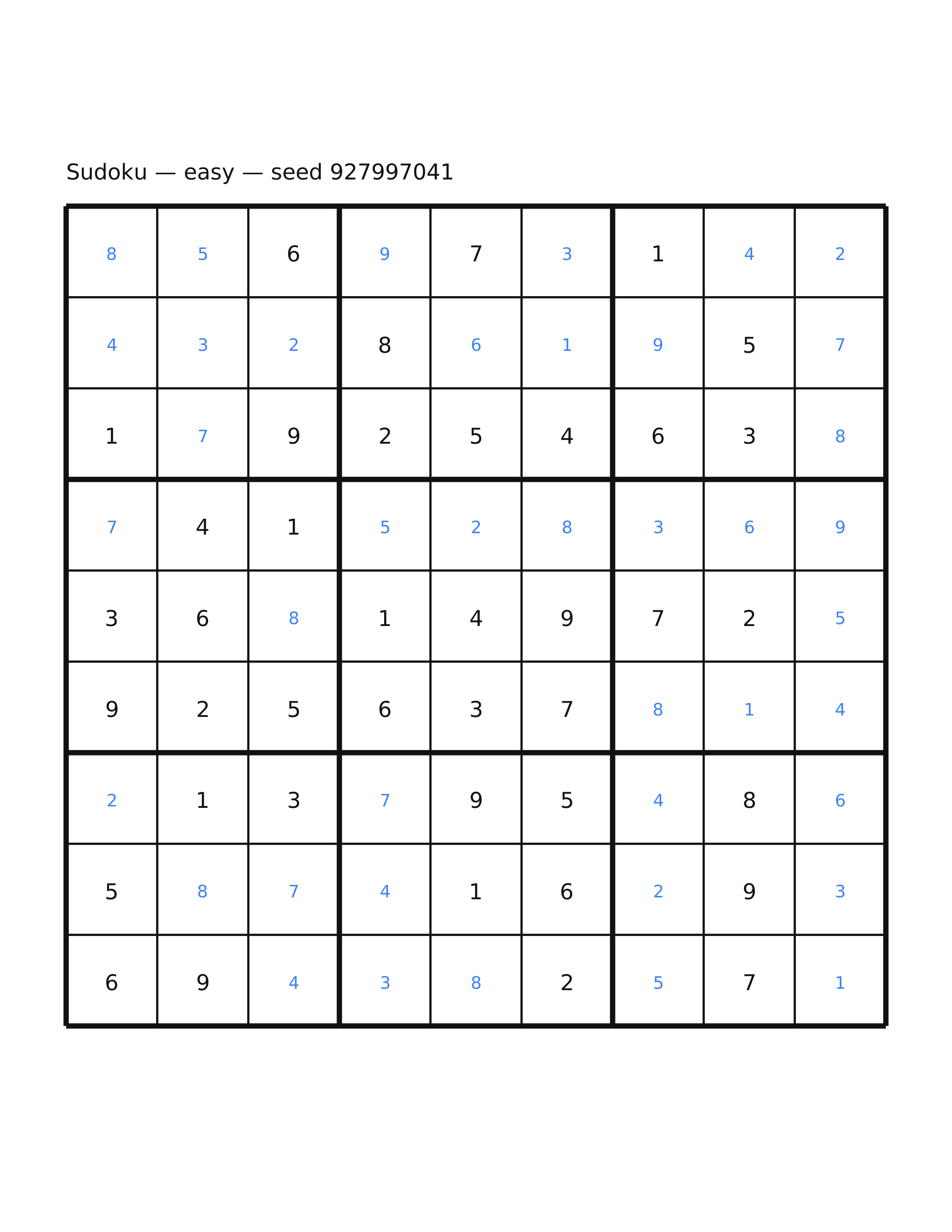 Sudoku — easy #68 — solution