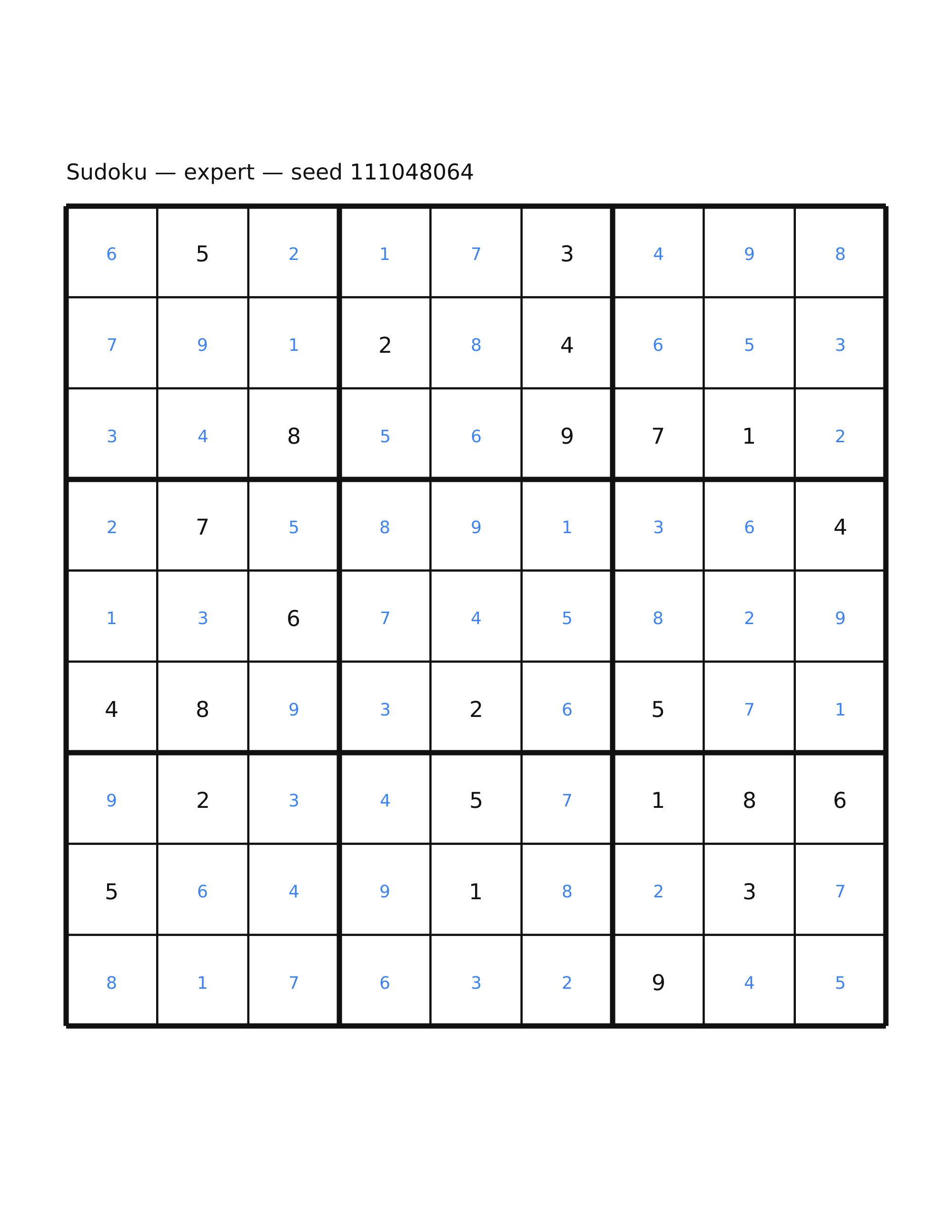 Sudoku — expert #46 — solution
