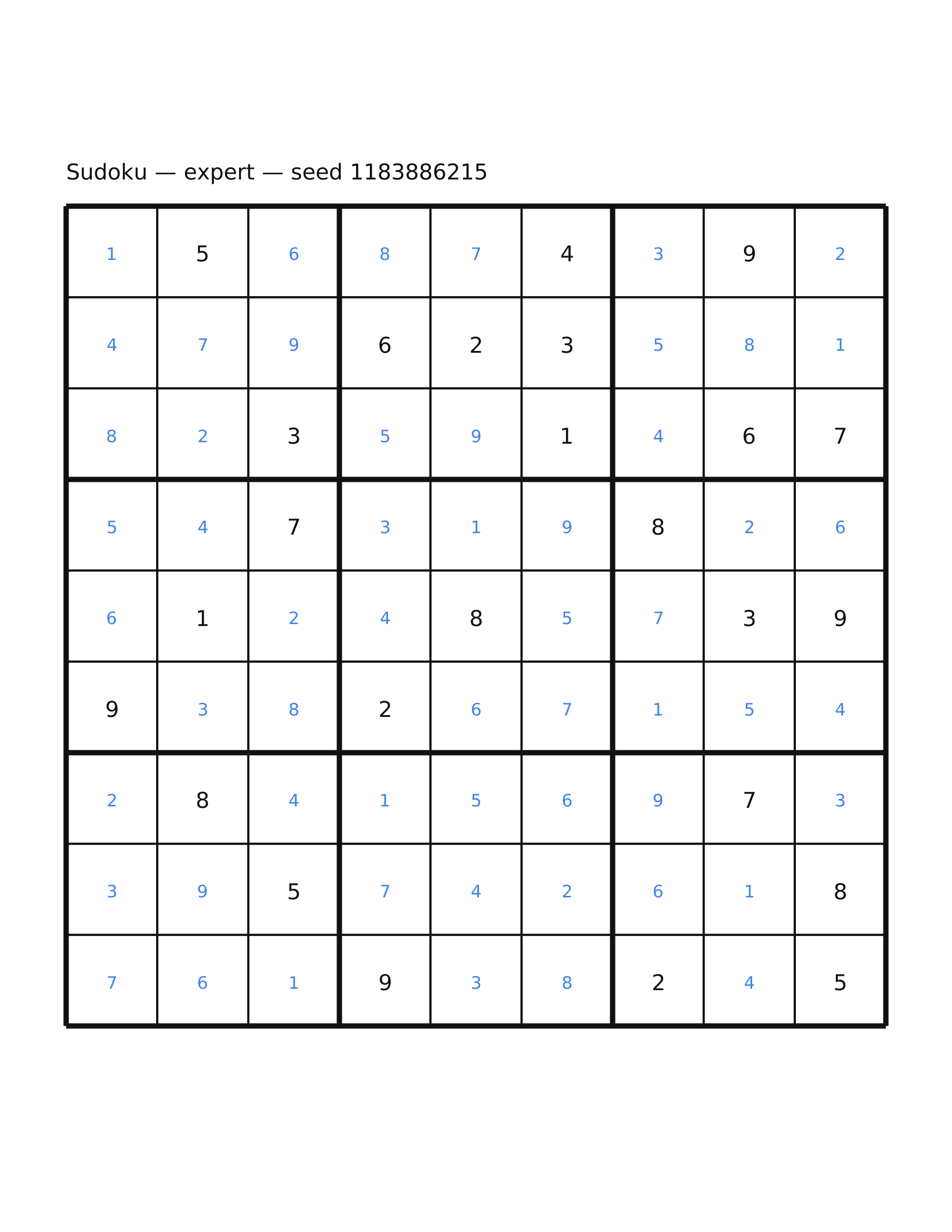 Sudoku — expert #46 — solution