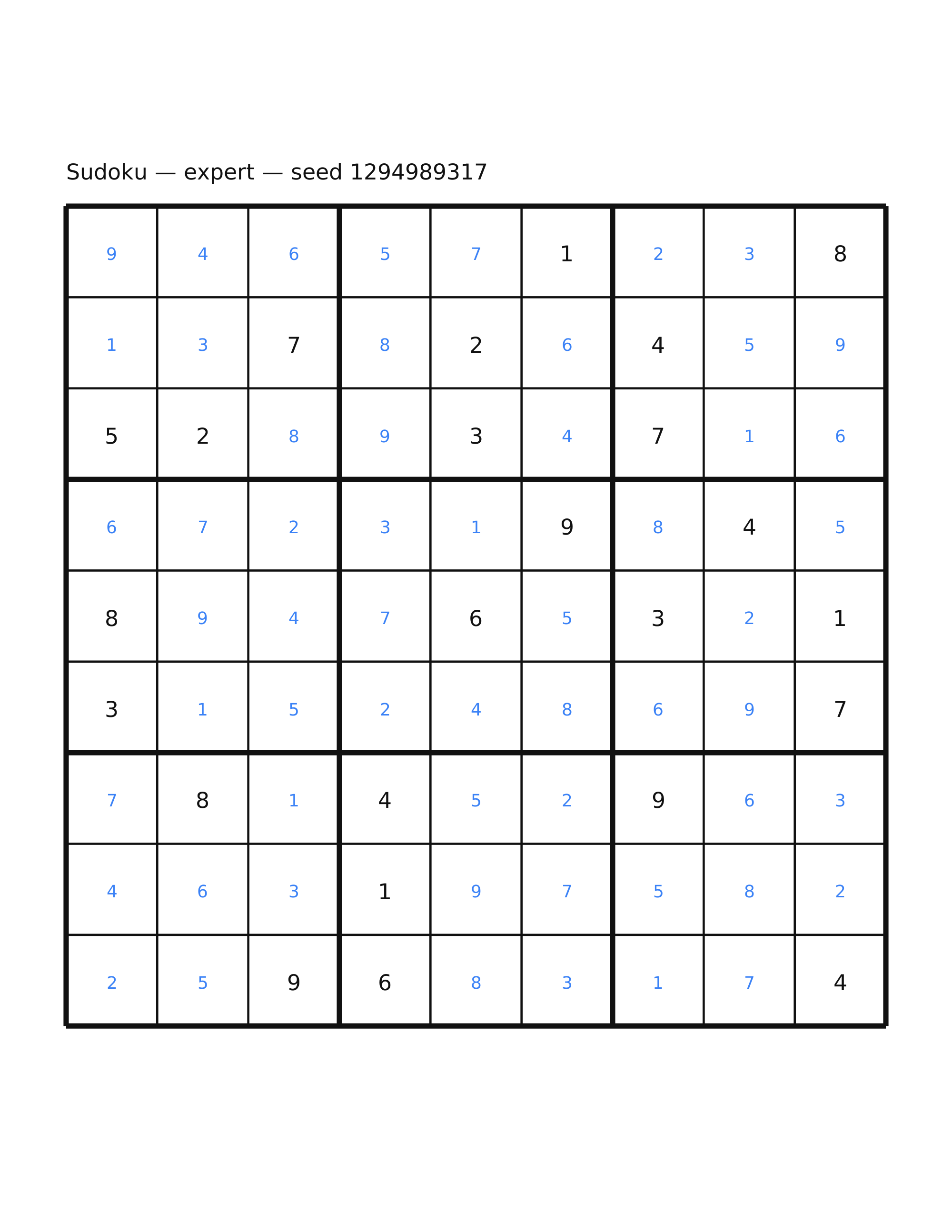 Sudoku — expert #10 — solution