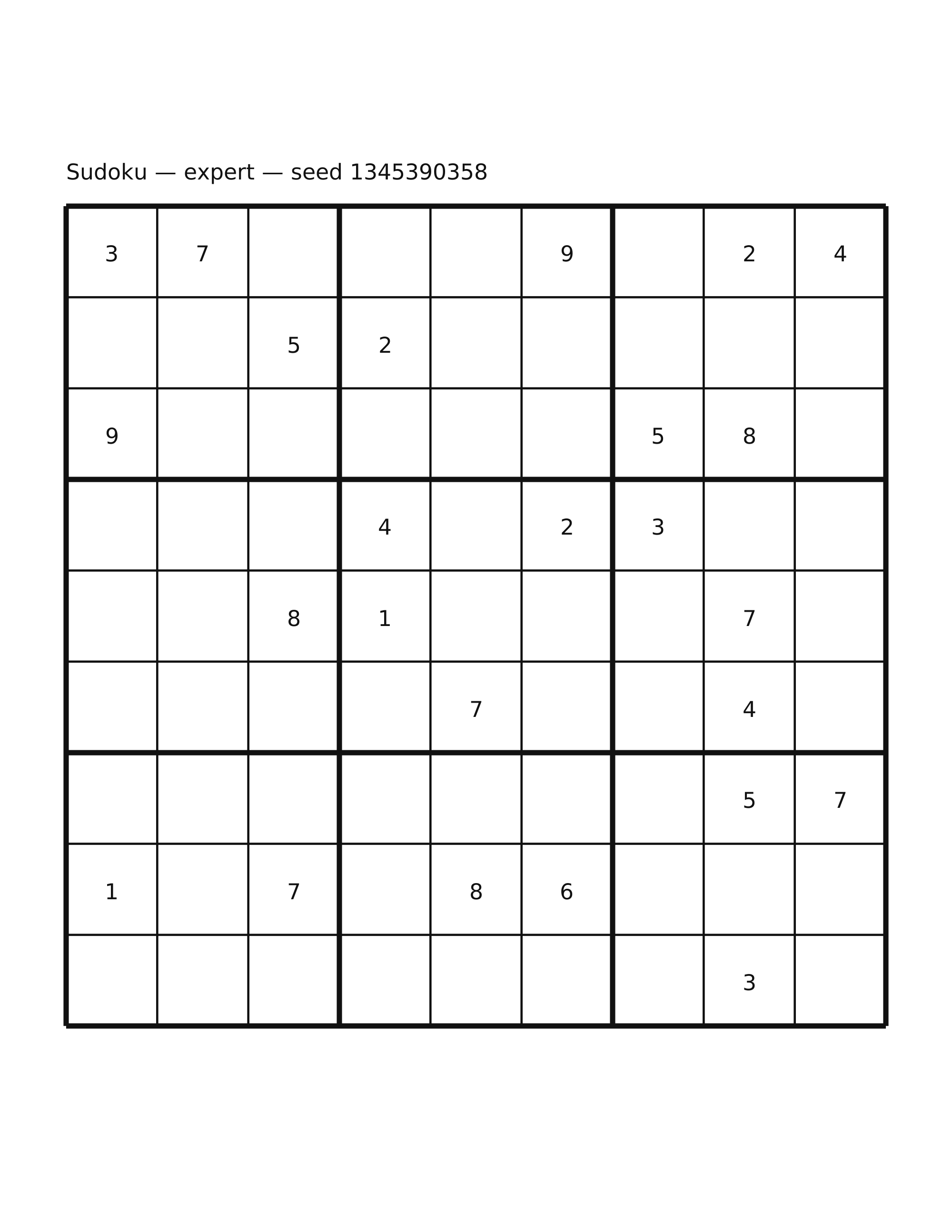 Sudoku — expert #20