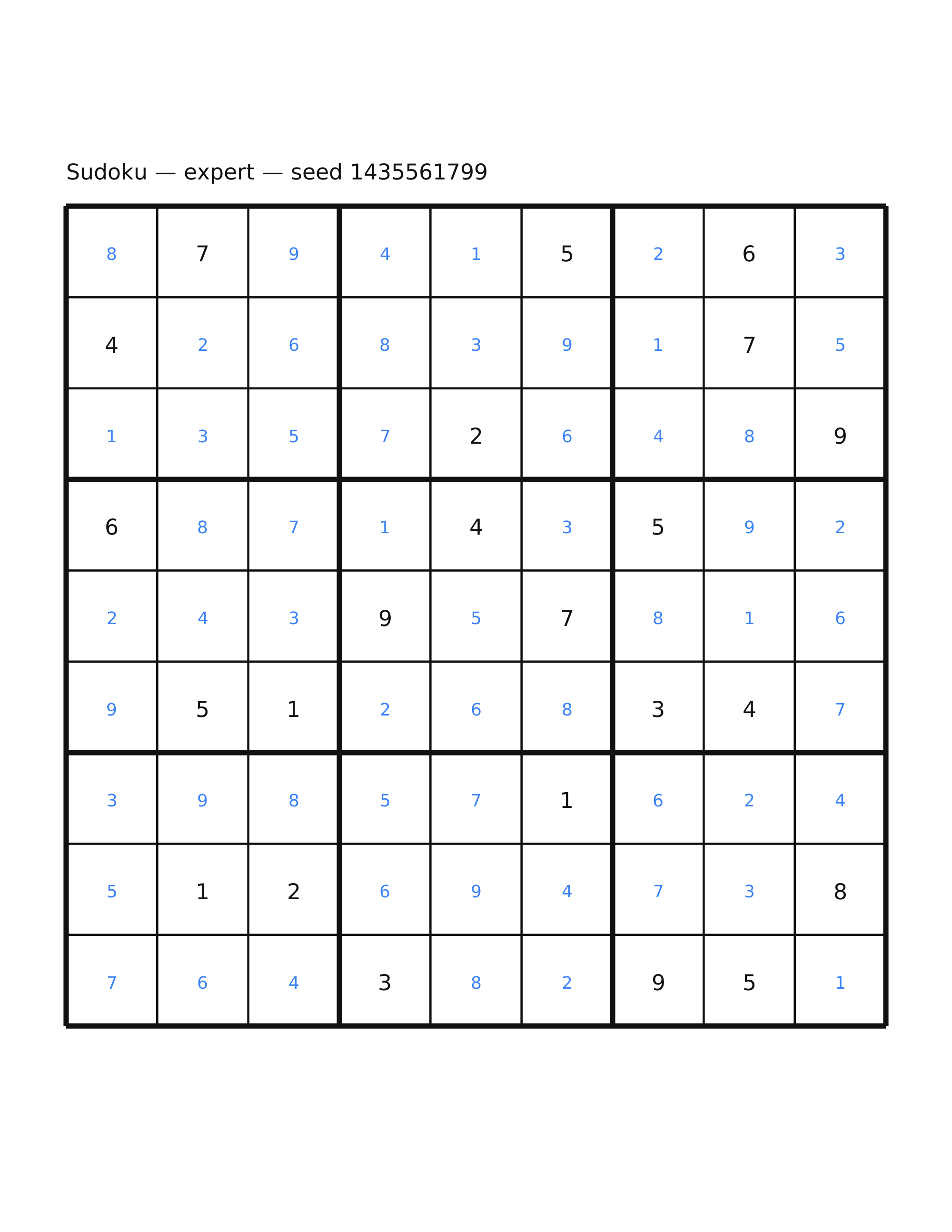 Sudoku — expert #13 — solution