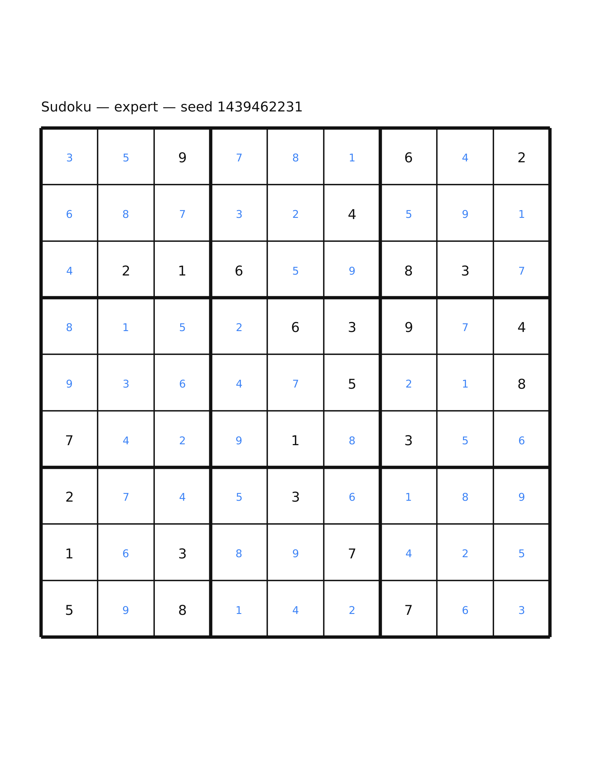 Sudoku — expert #29 — solution