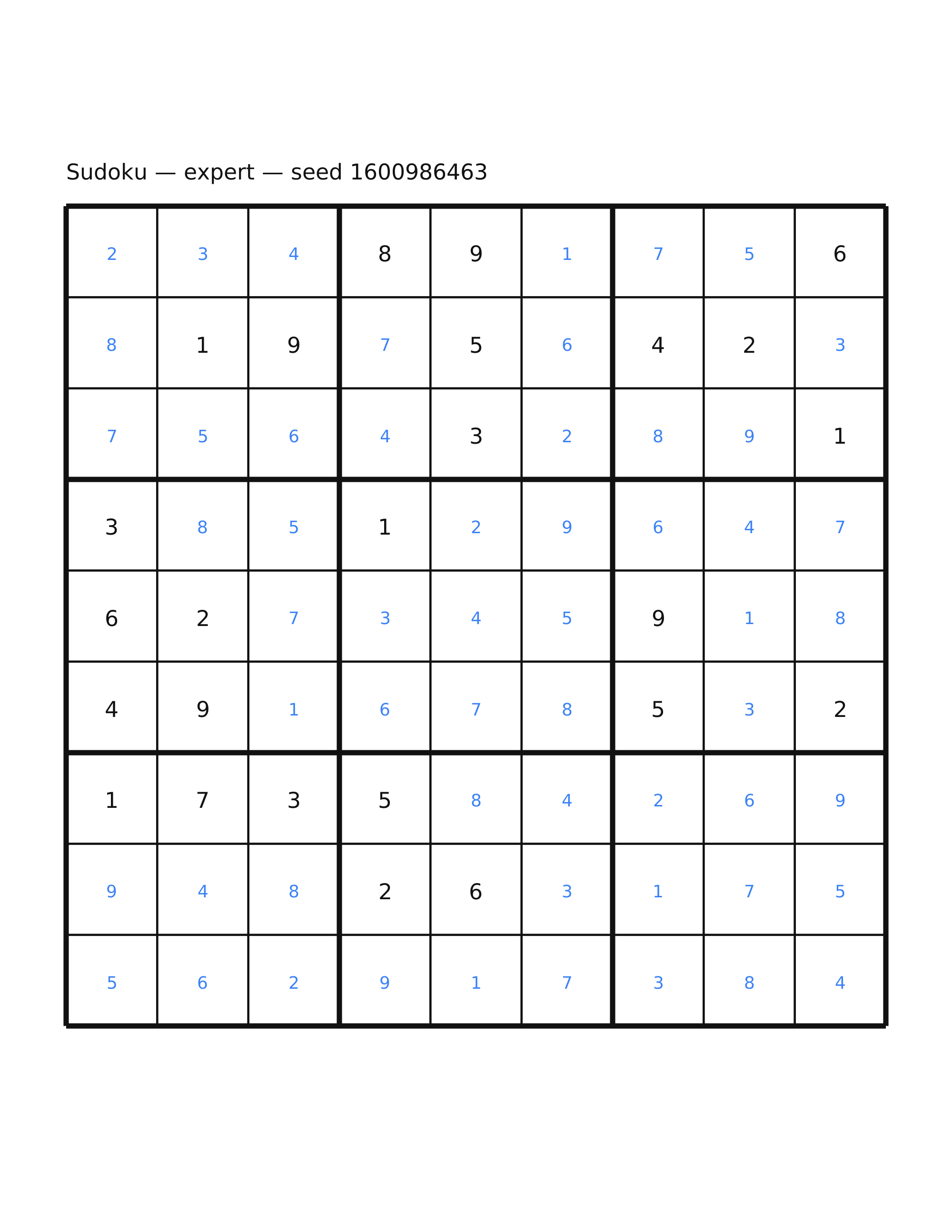 Sudoku — expert #35 — solution