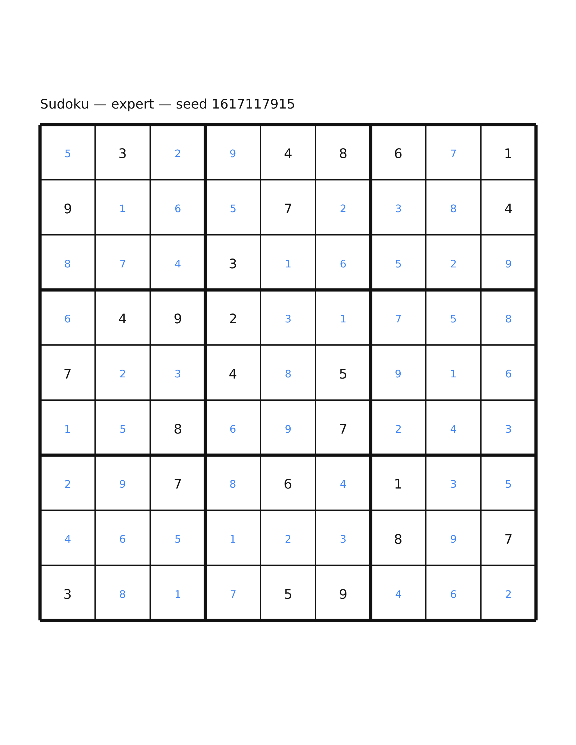 Sudoku — expert #59 — solution