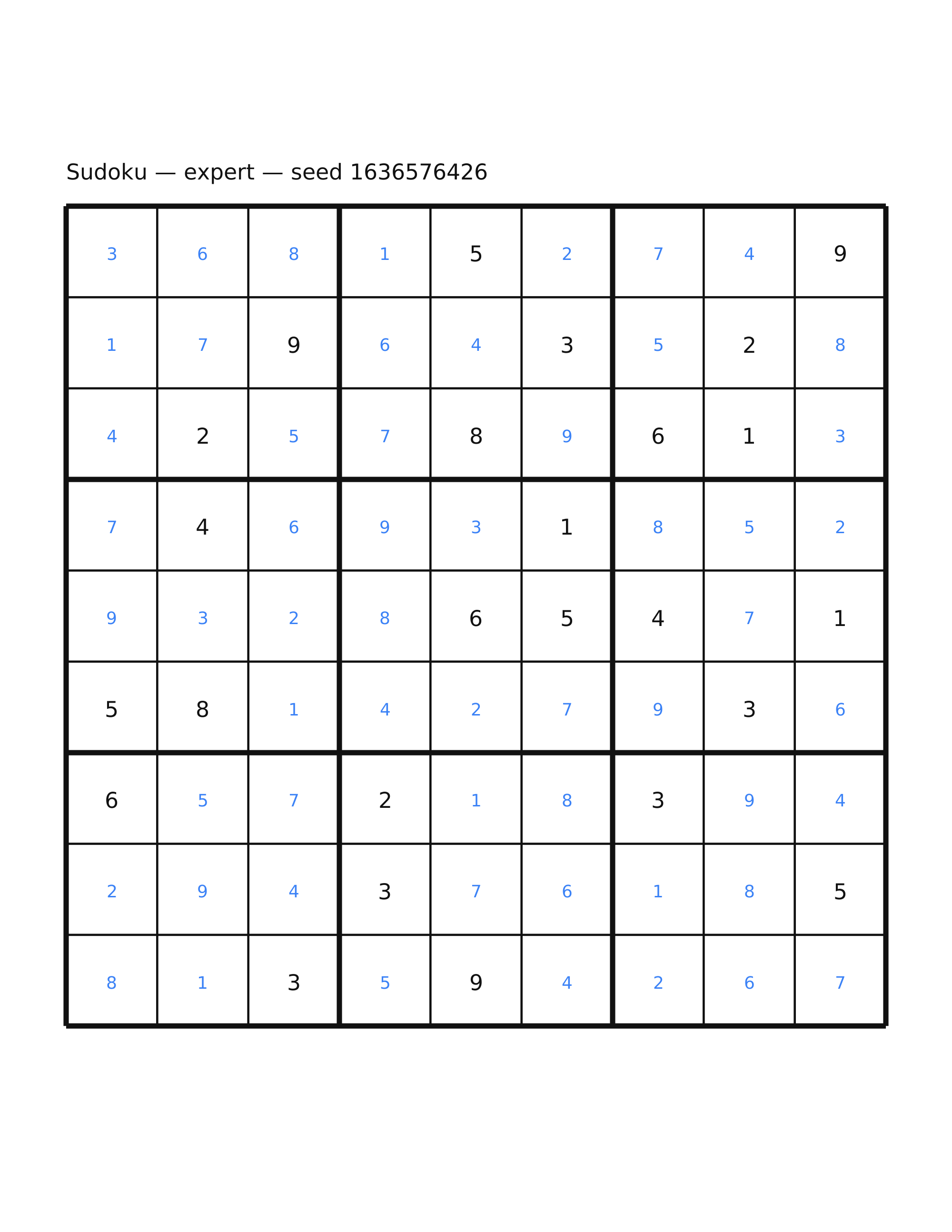 Sudoku — expert #4 — solution