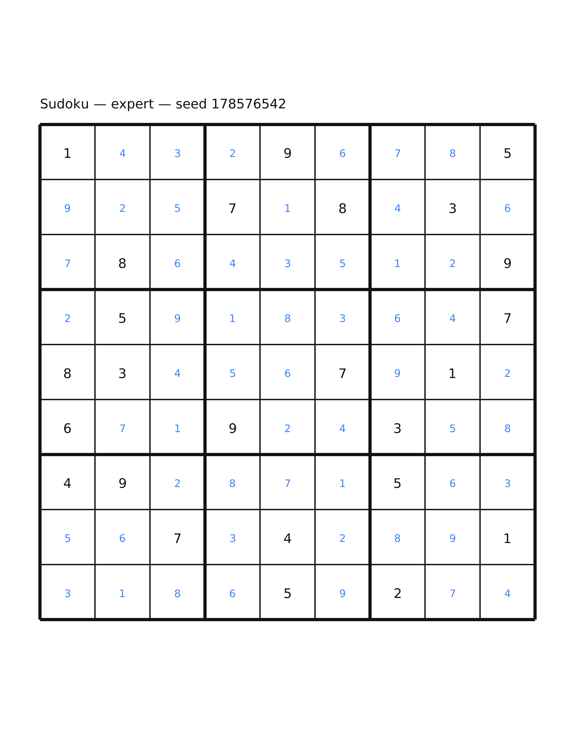 Sudoku — expert #34 — solution
