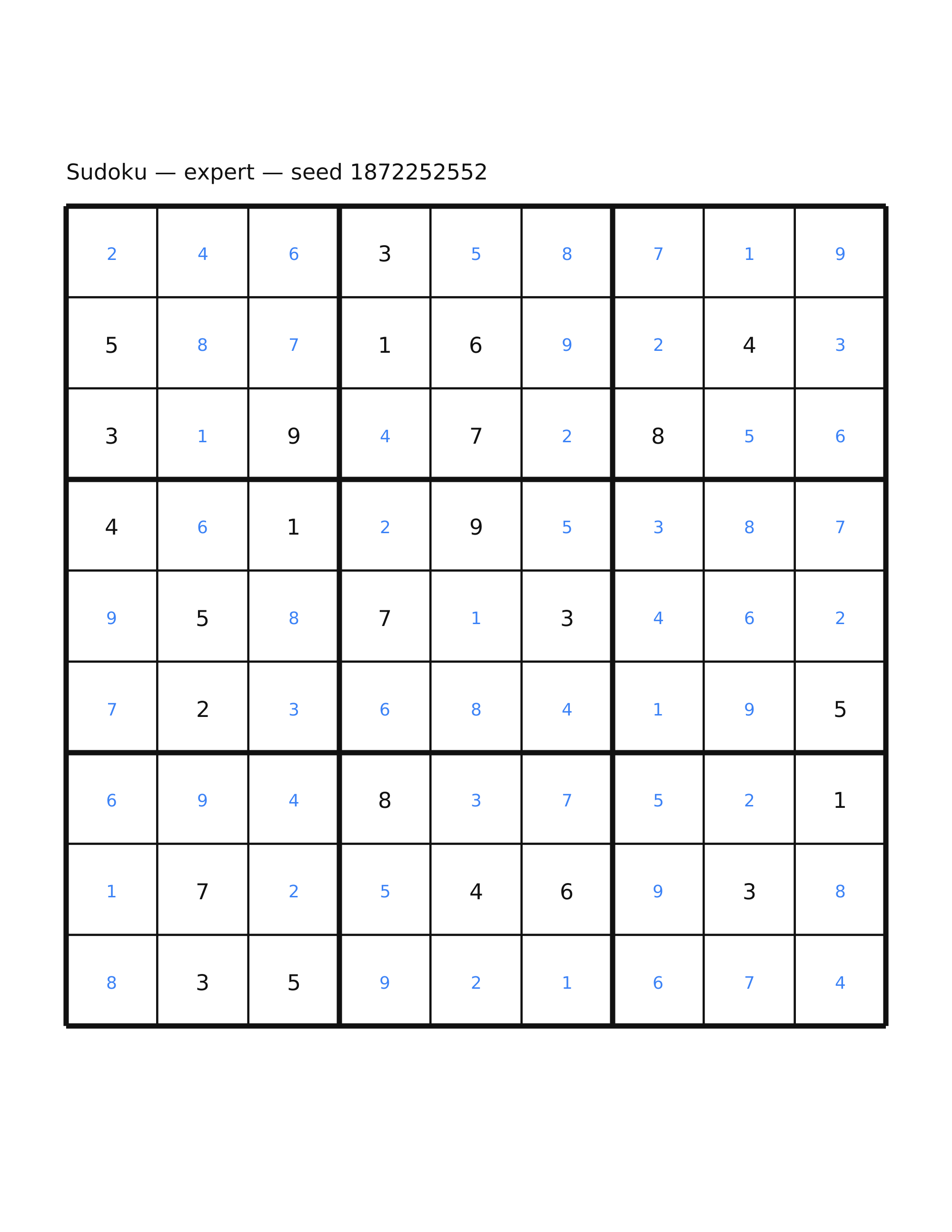 Sudoku — expert #49 — solution