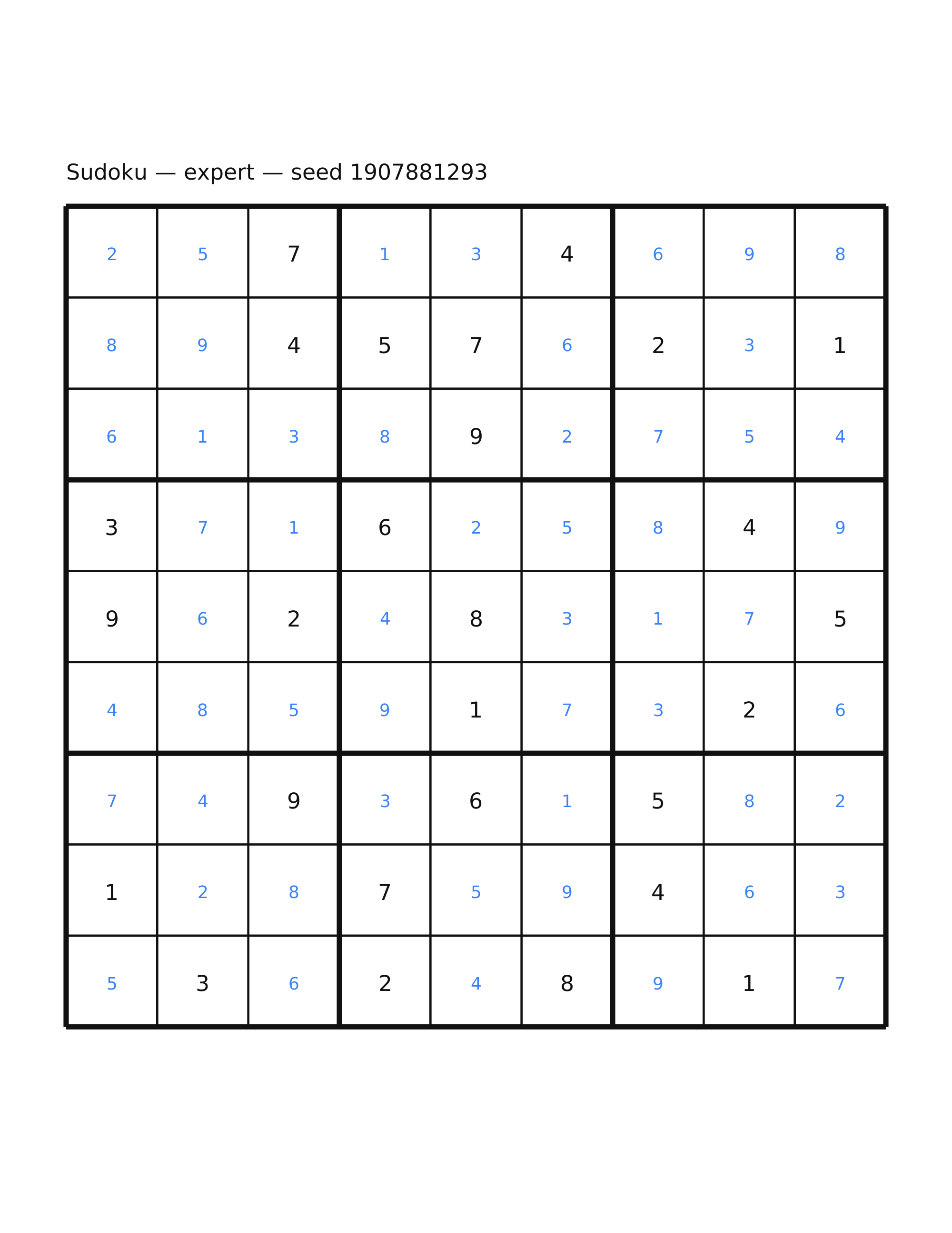Sudoku — expert #24 — solution