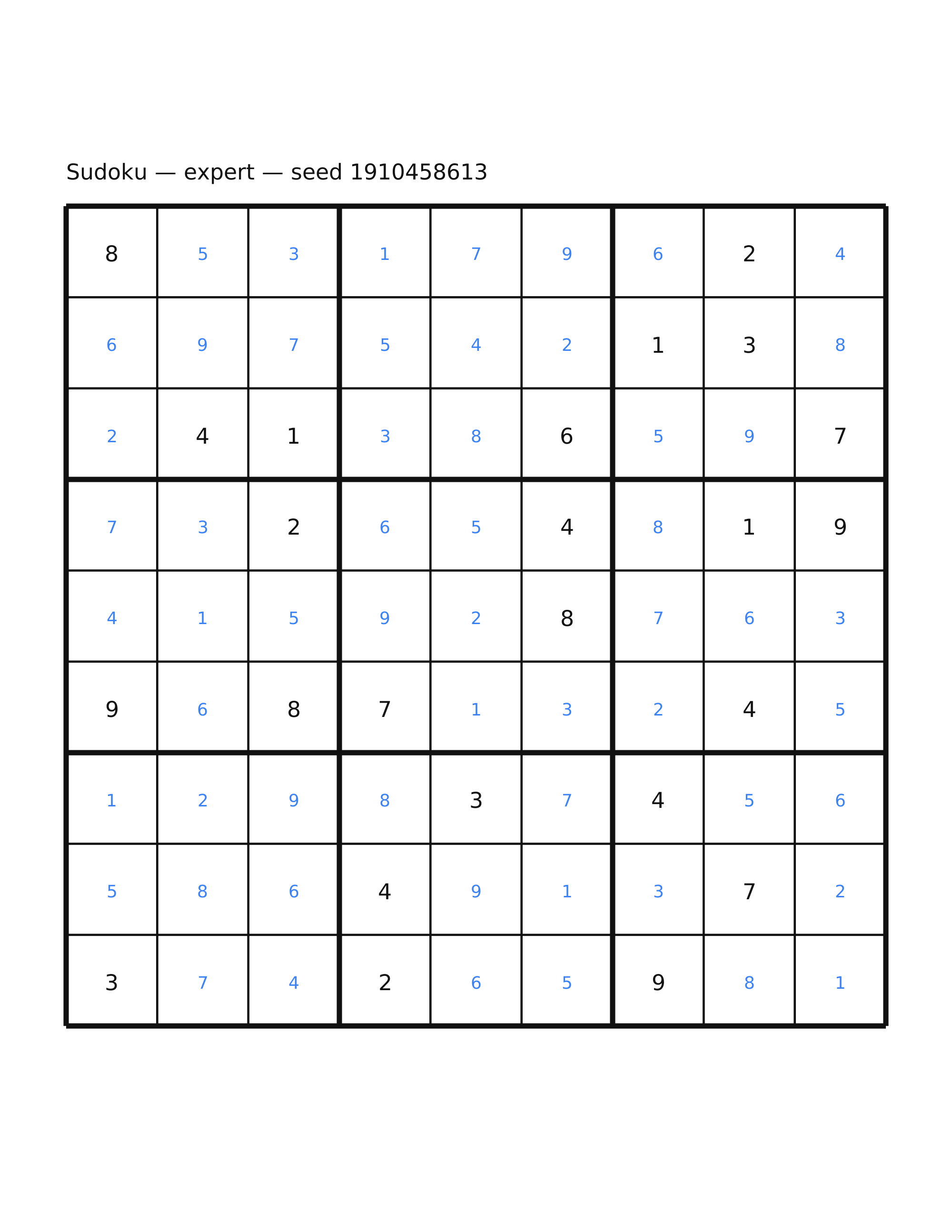Sudoku — expert #8 — solution