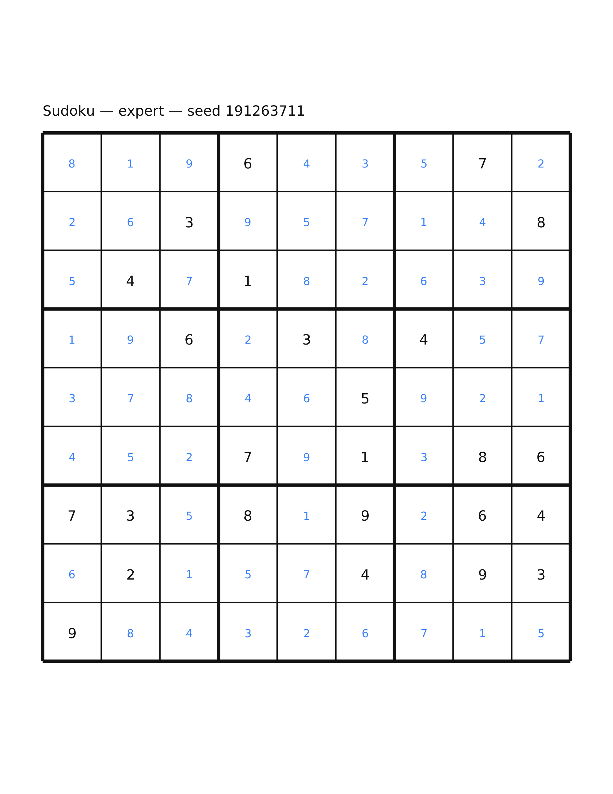 Sudoku — expert #2 — solution