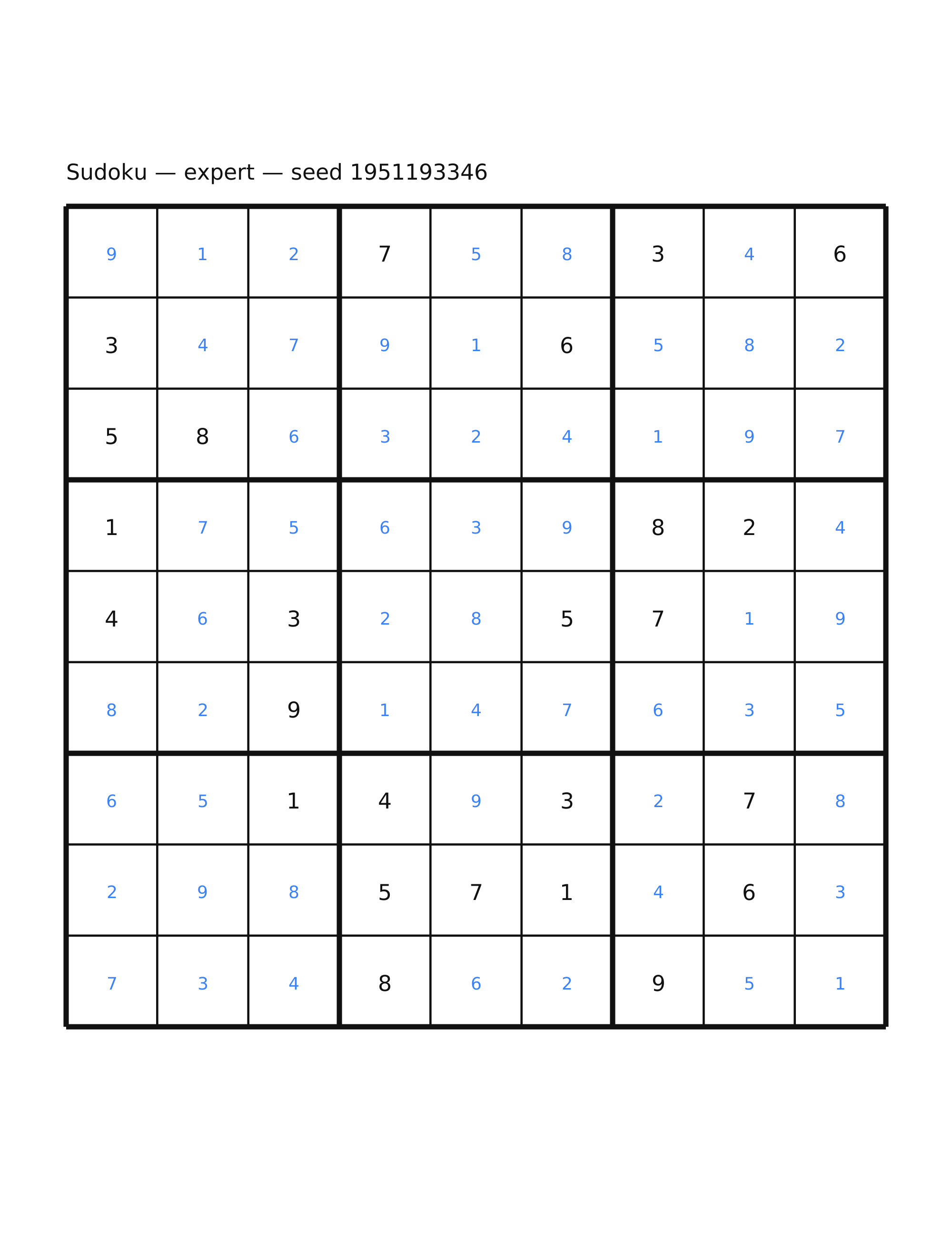 Sudoku — expert #48 — solution