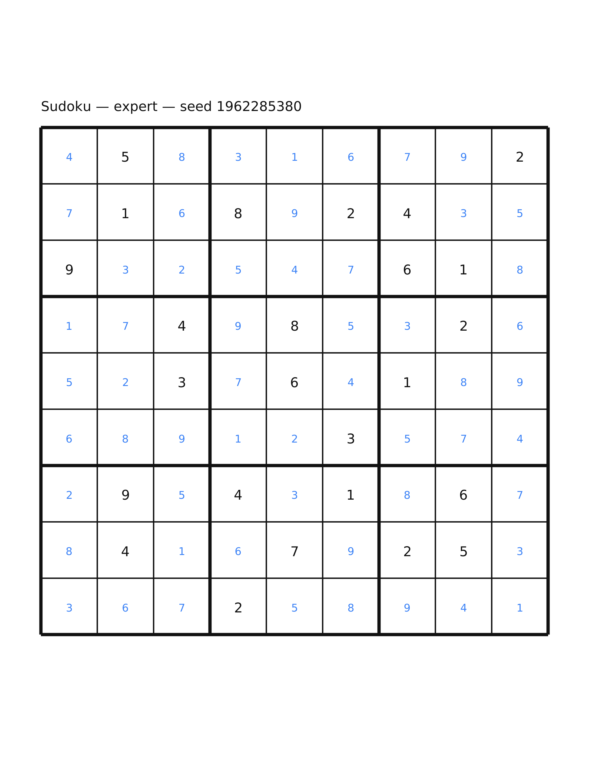 Sudoku — expert #25 — solution