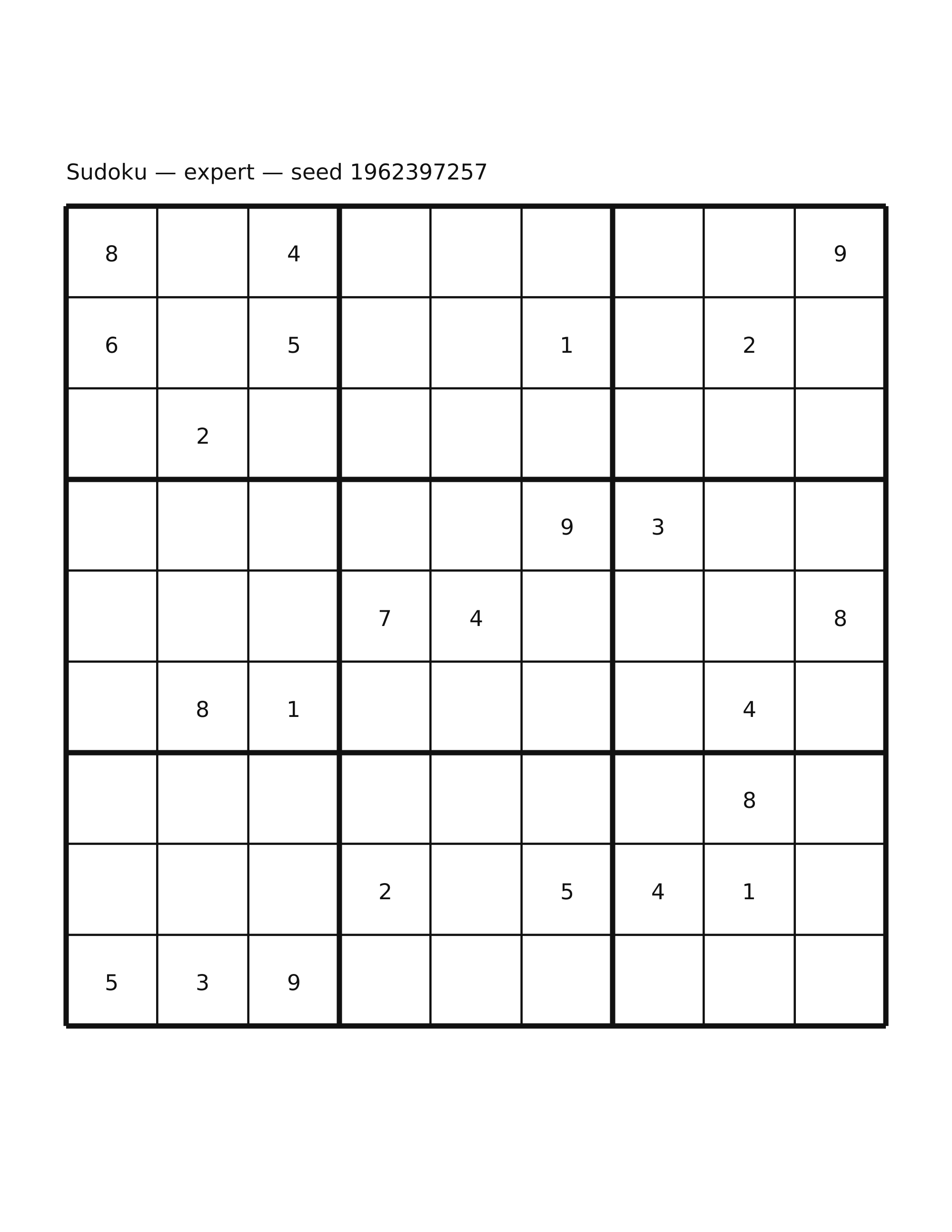 Sudoku — expert #52