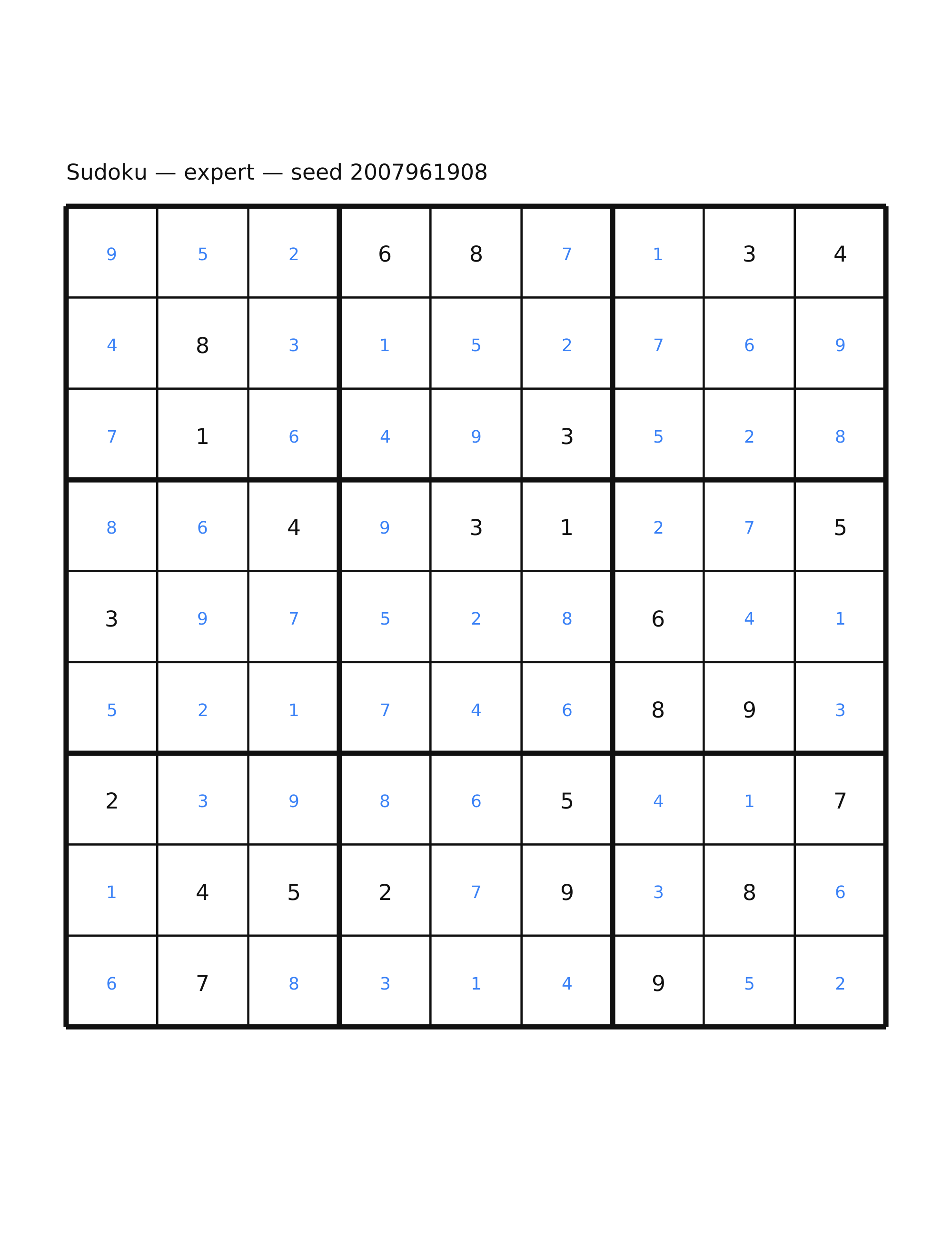Sudoku — expert #22 — solution