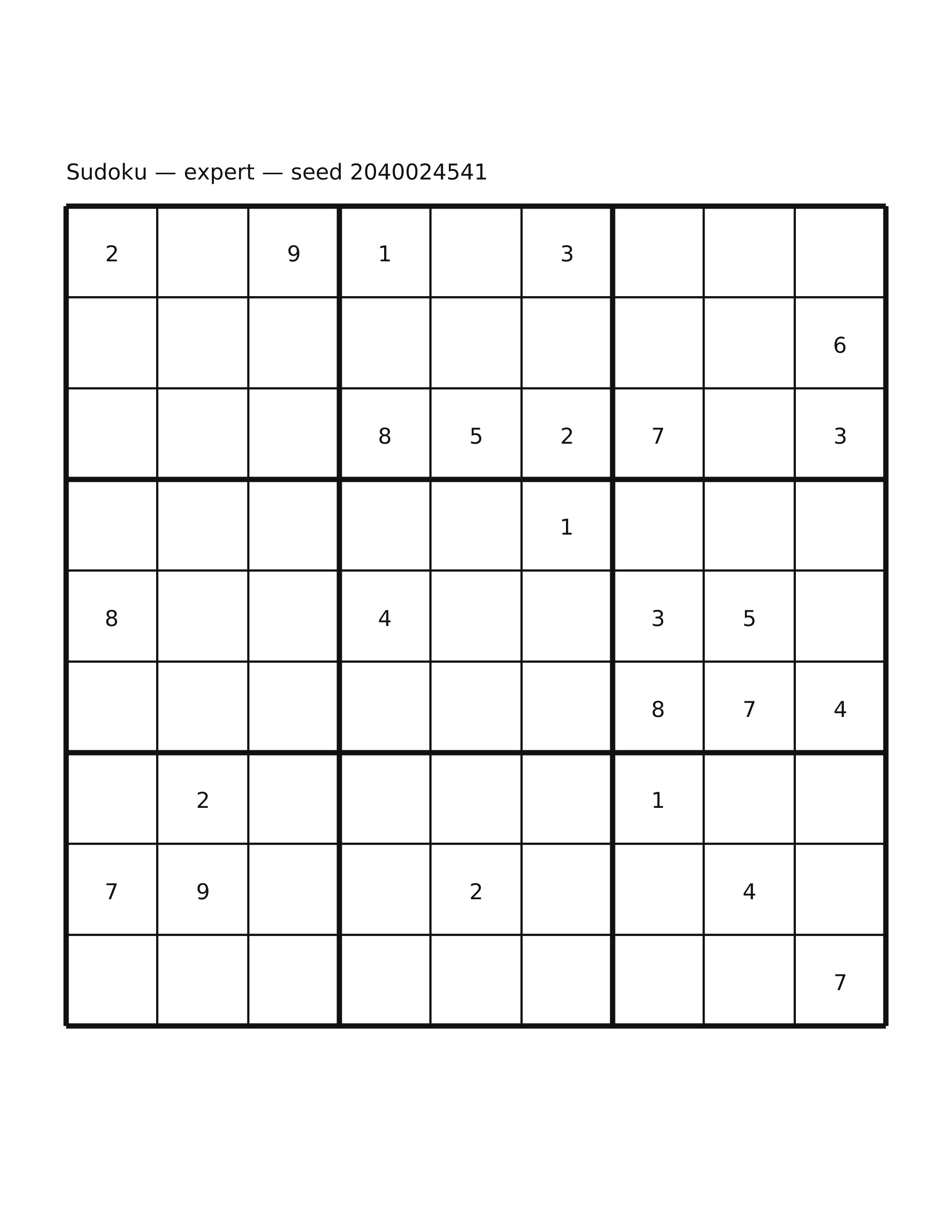 Sudoku — expert #37