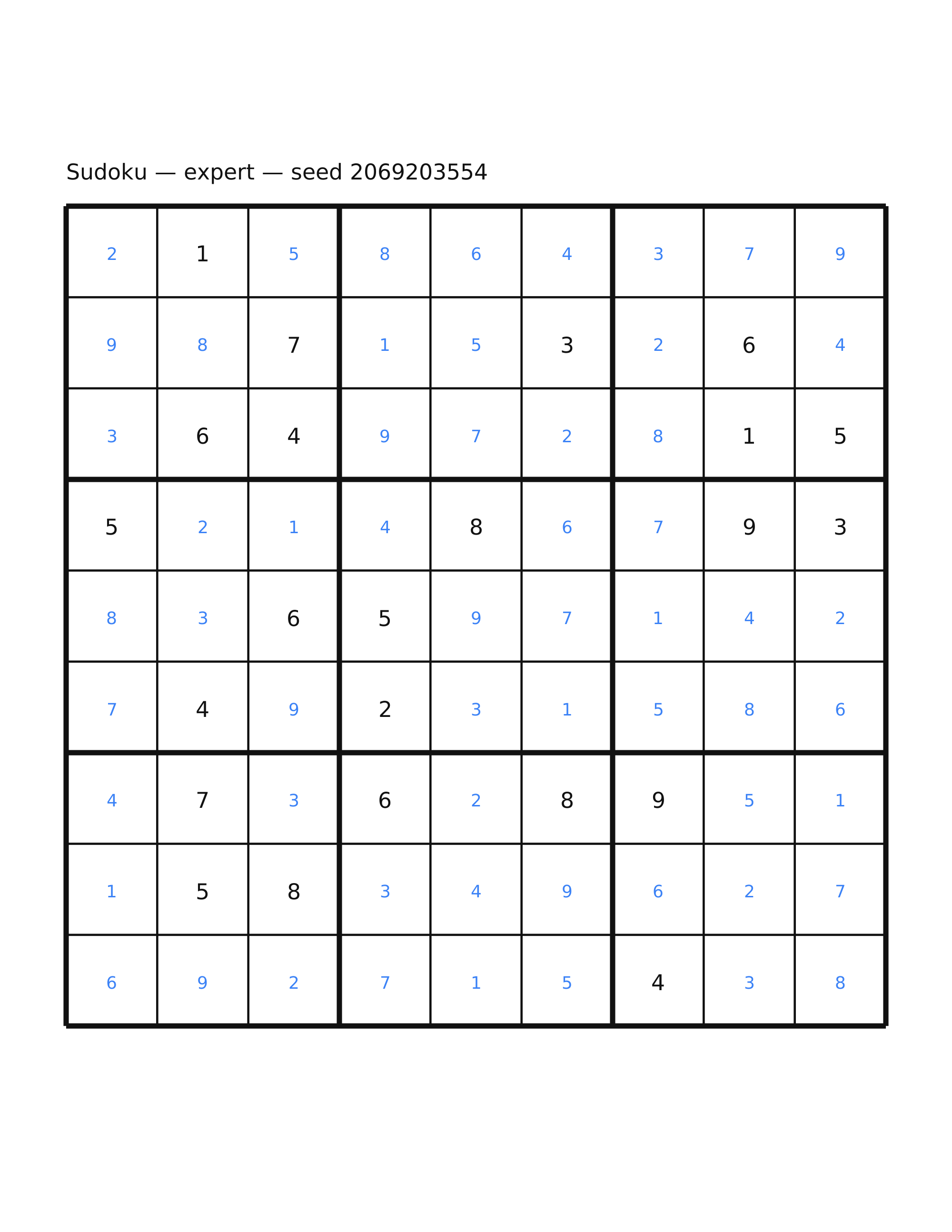 Sudoku — expert #15 — solution