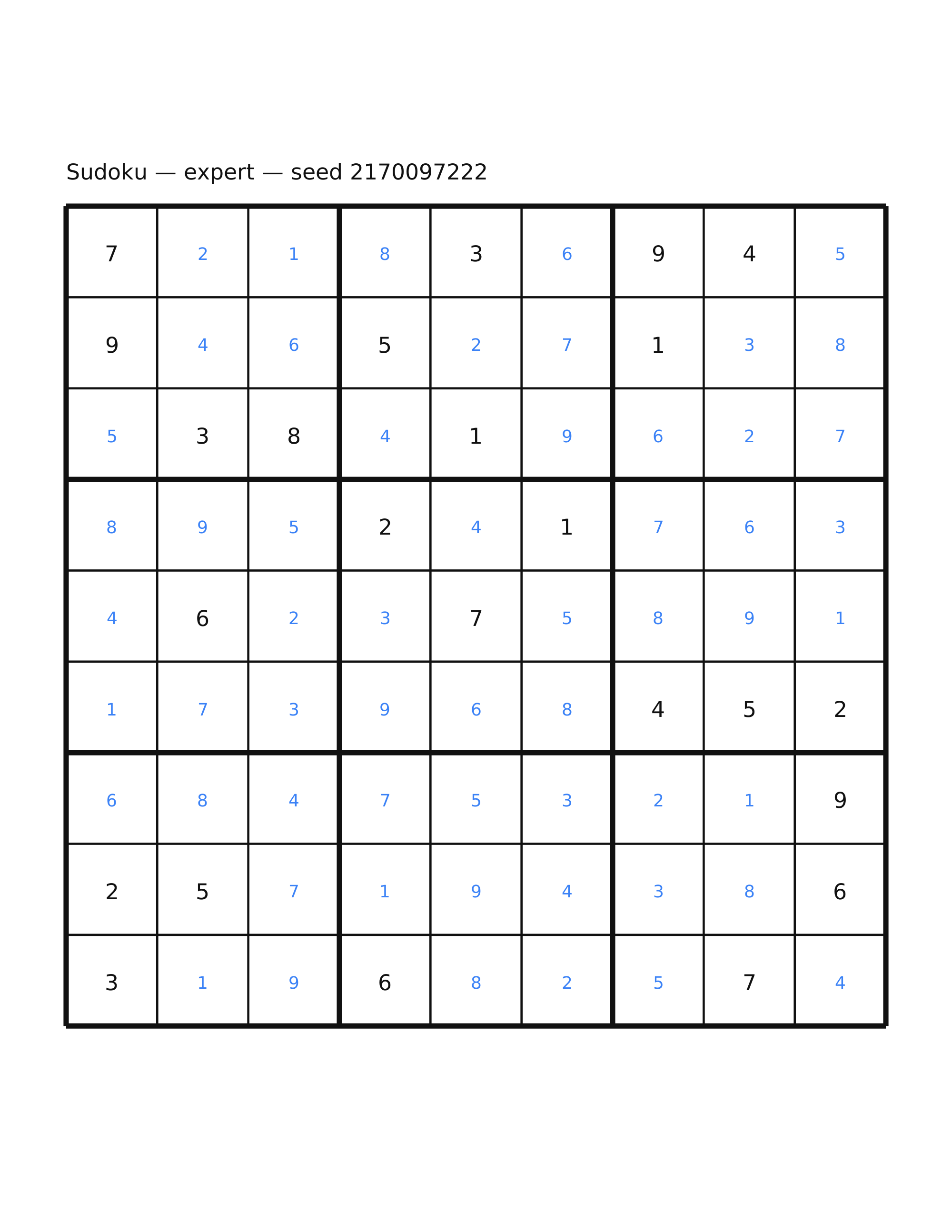 Sudoku — expert #46 — solution