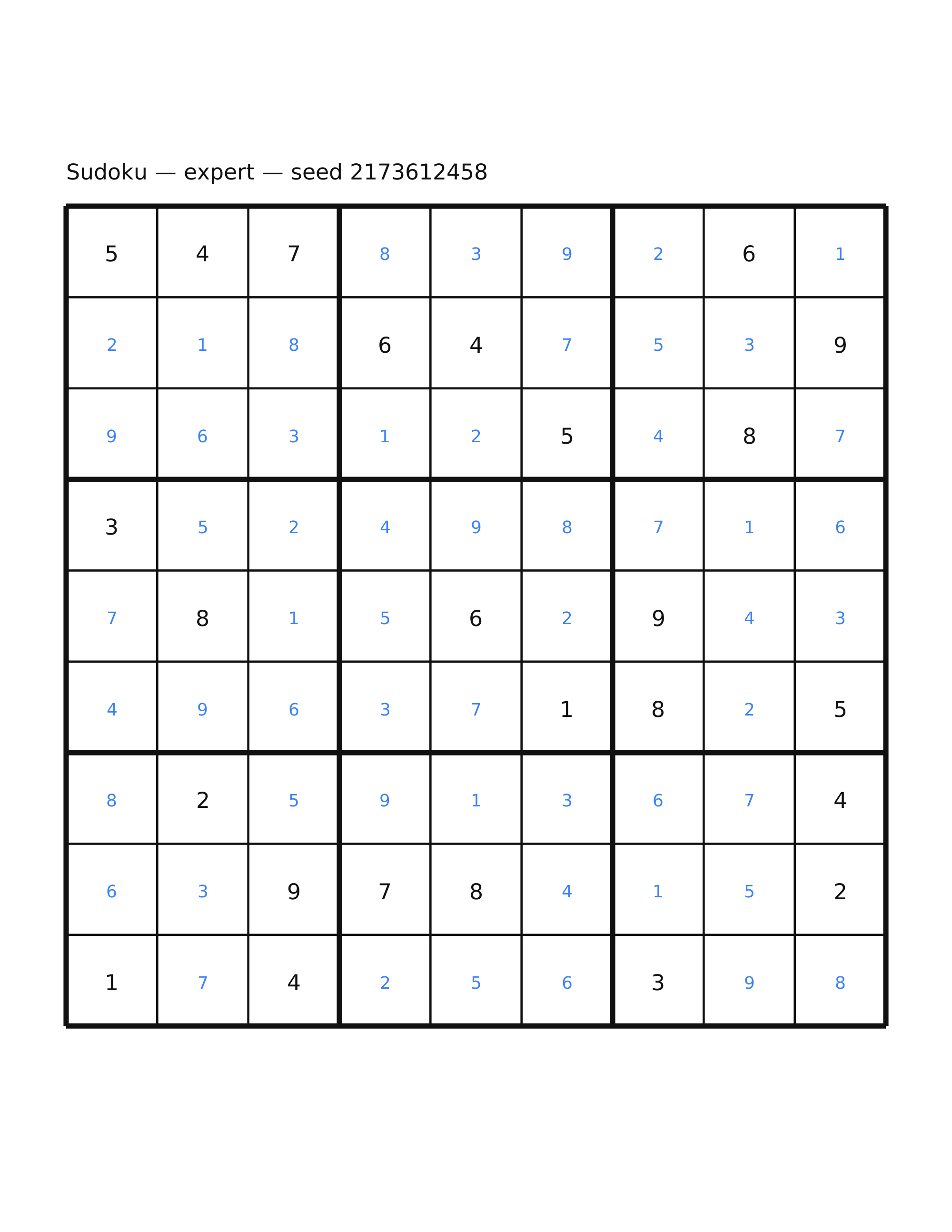 Sudoku — expert #14 — solution
