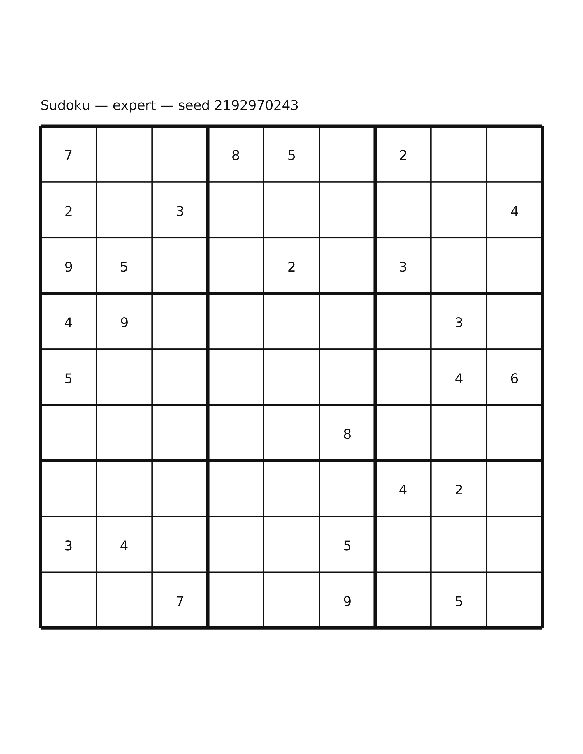 Sudoku — expert #52