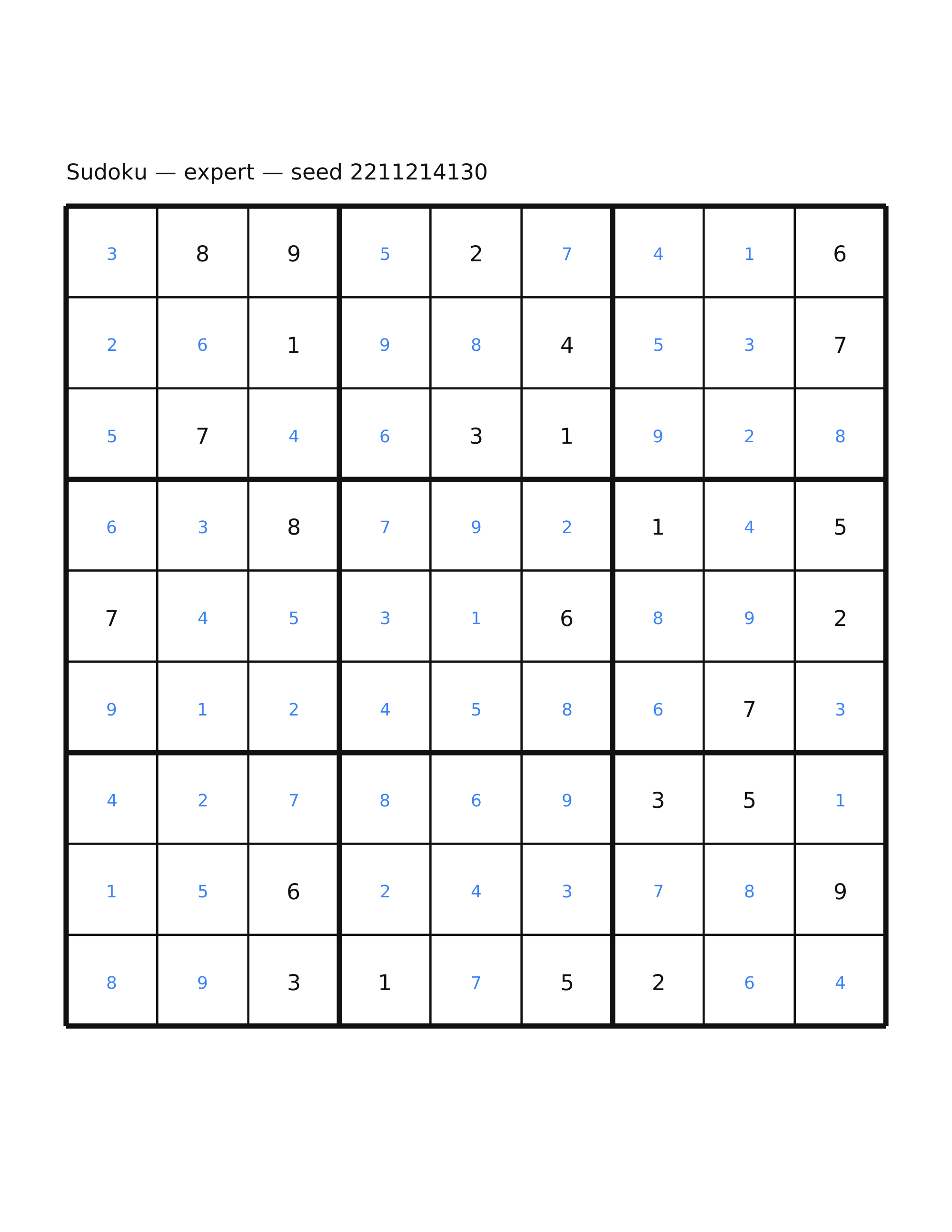 Sudoku — expert #45 — solution