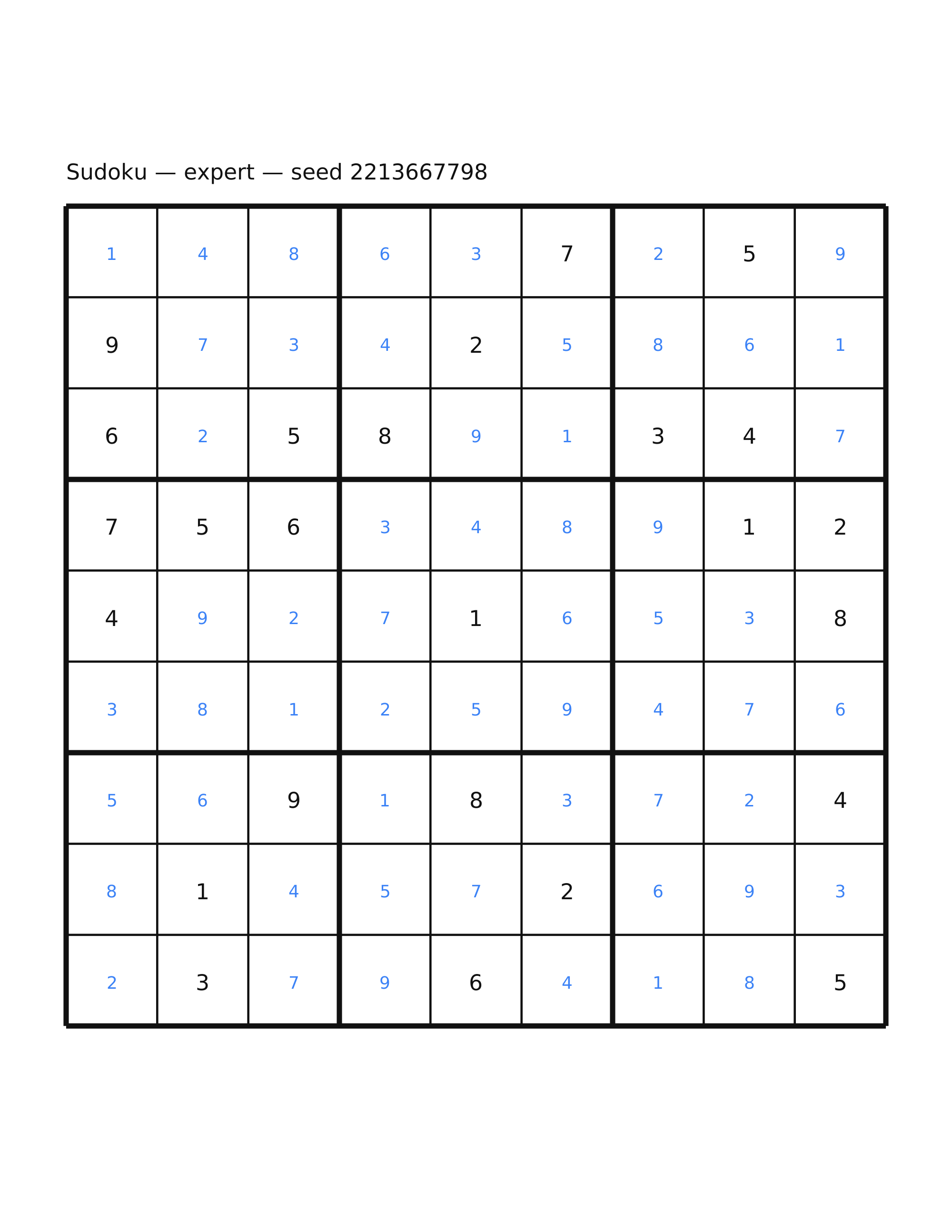 Sudoku — expert #41 — solution