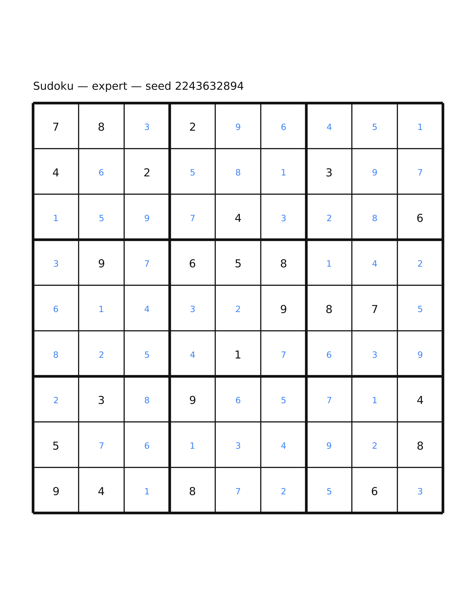 Sudoku — expert #31 — solution