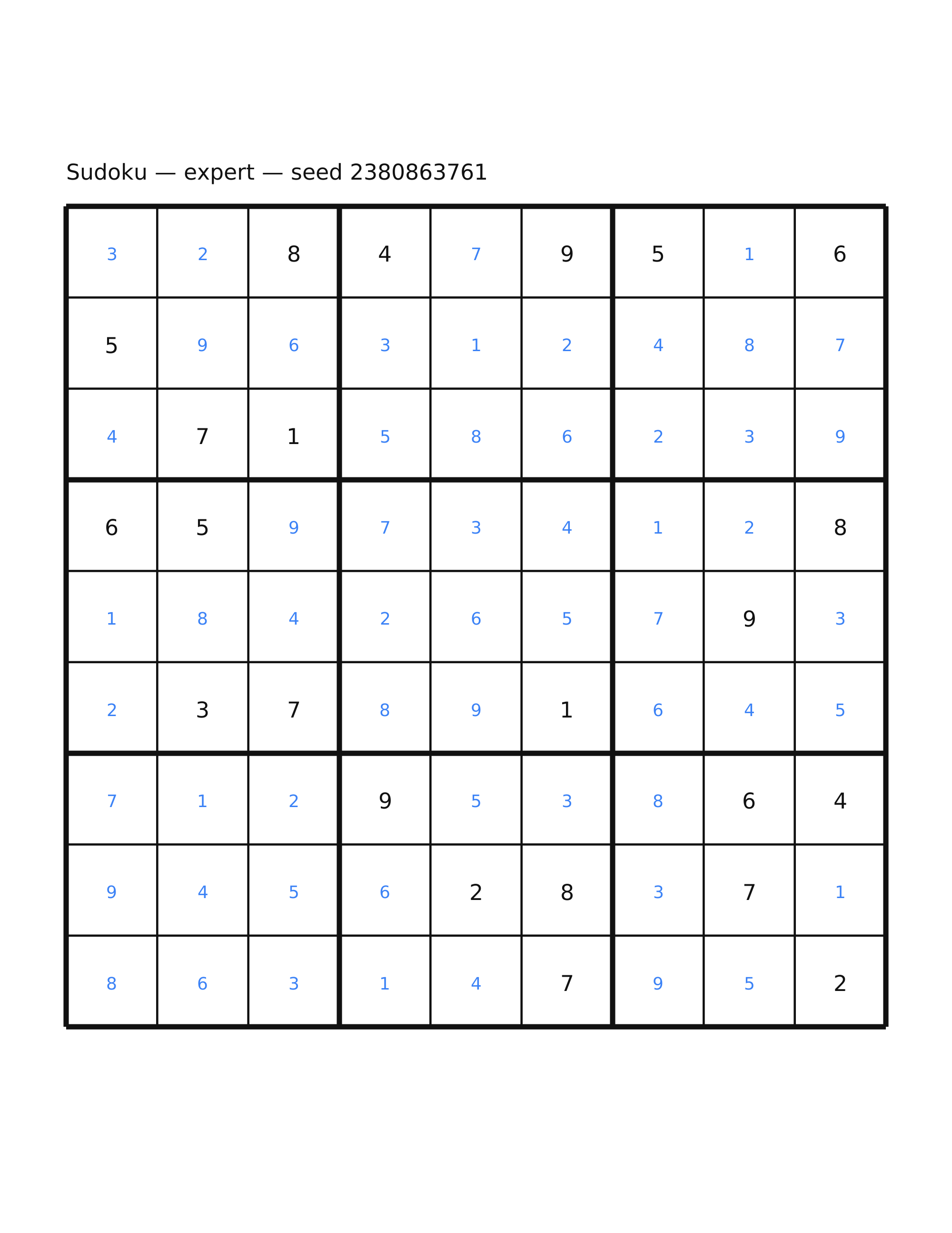 Sudoku — expert #5 — solution