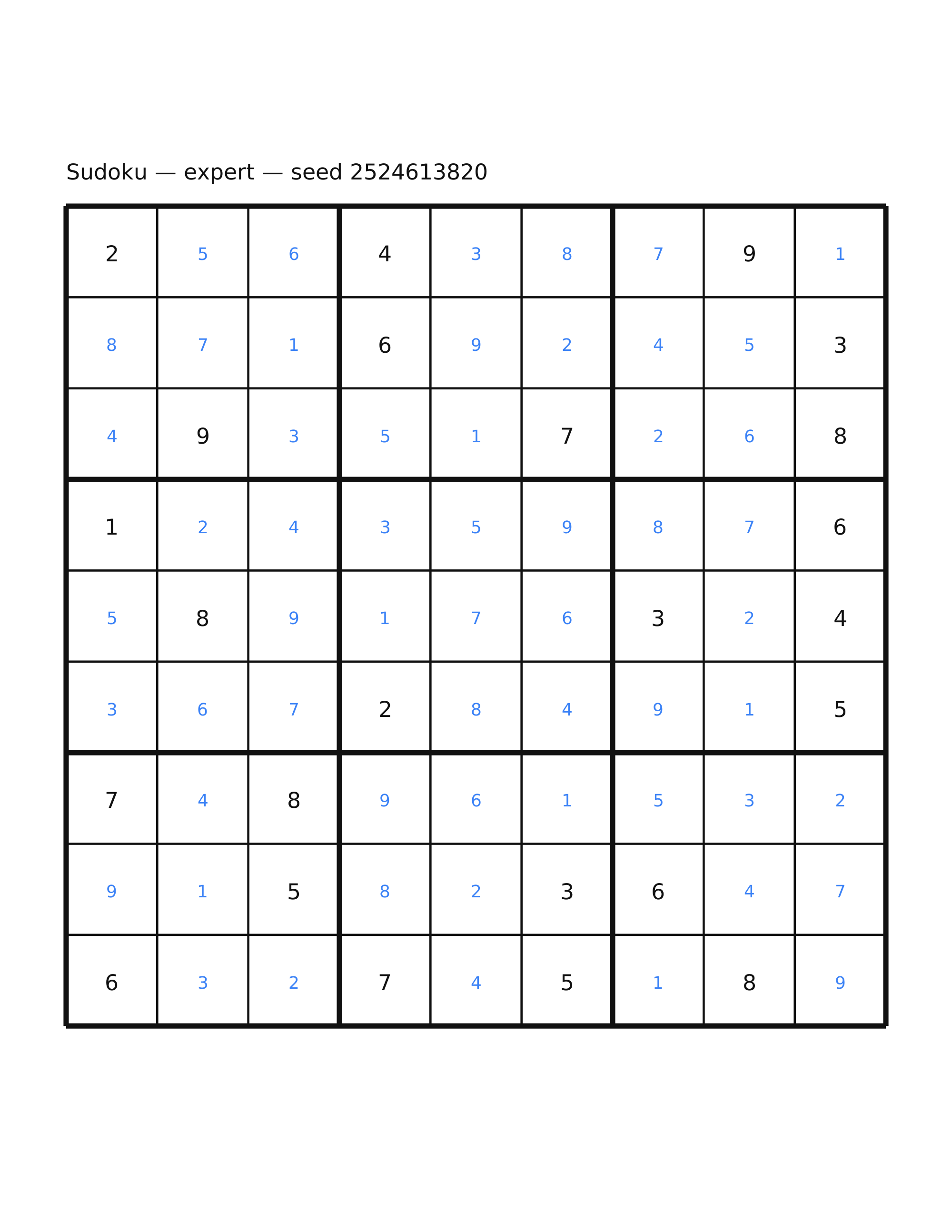 Sudoku — expert #33 — solution