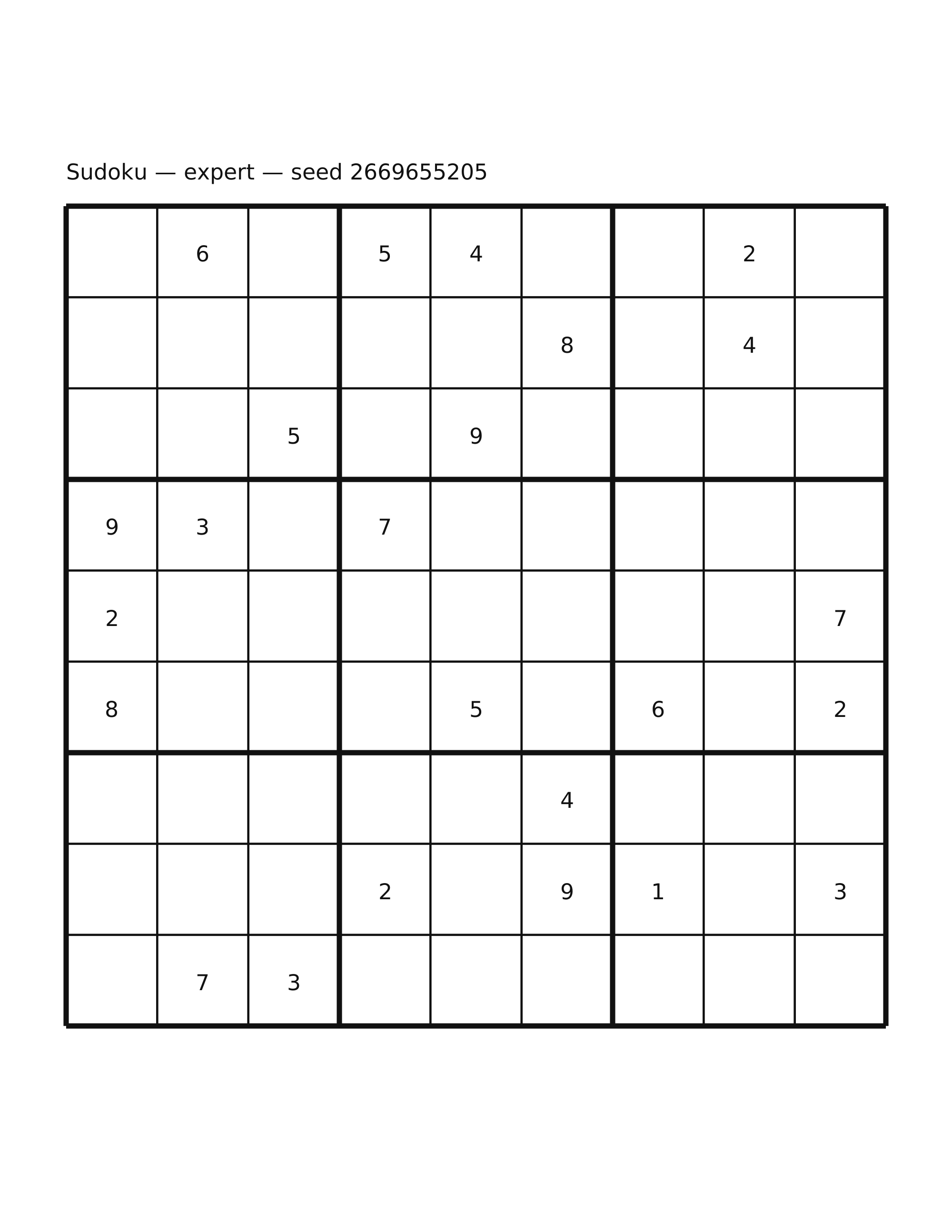 Sudoku — expert #52