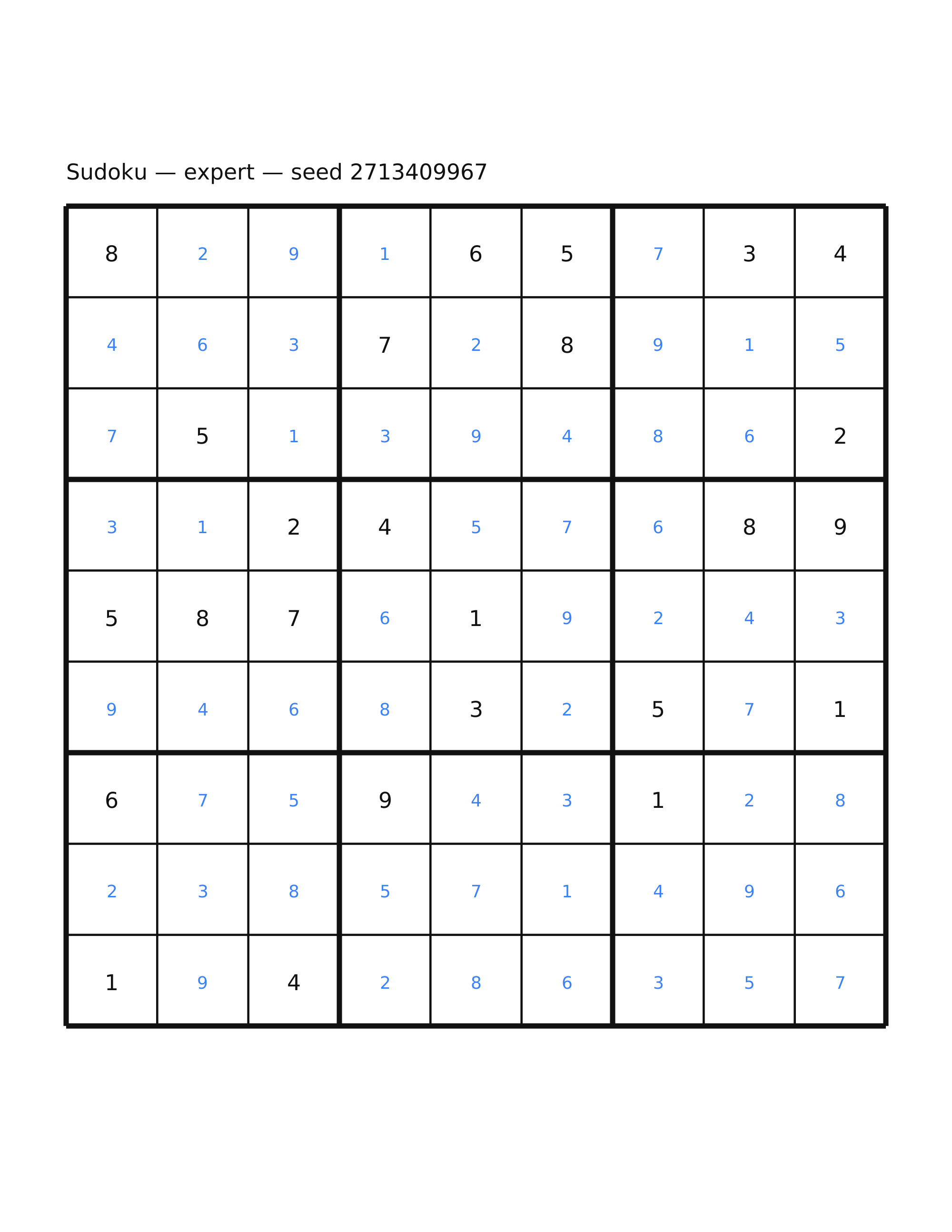 Sudoku — expert #31 — solution