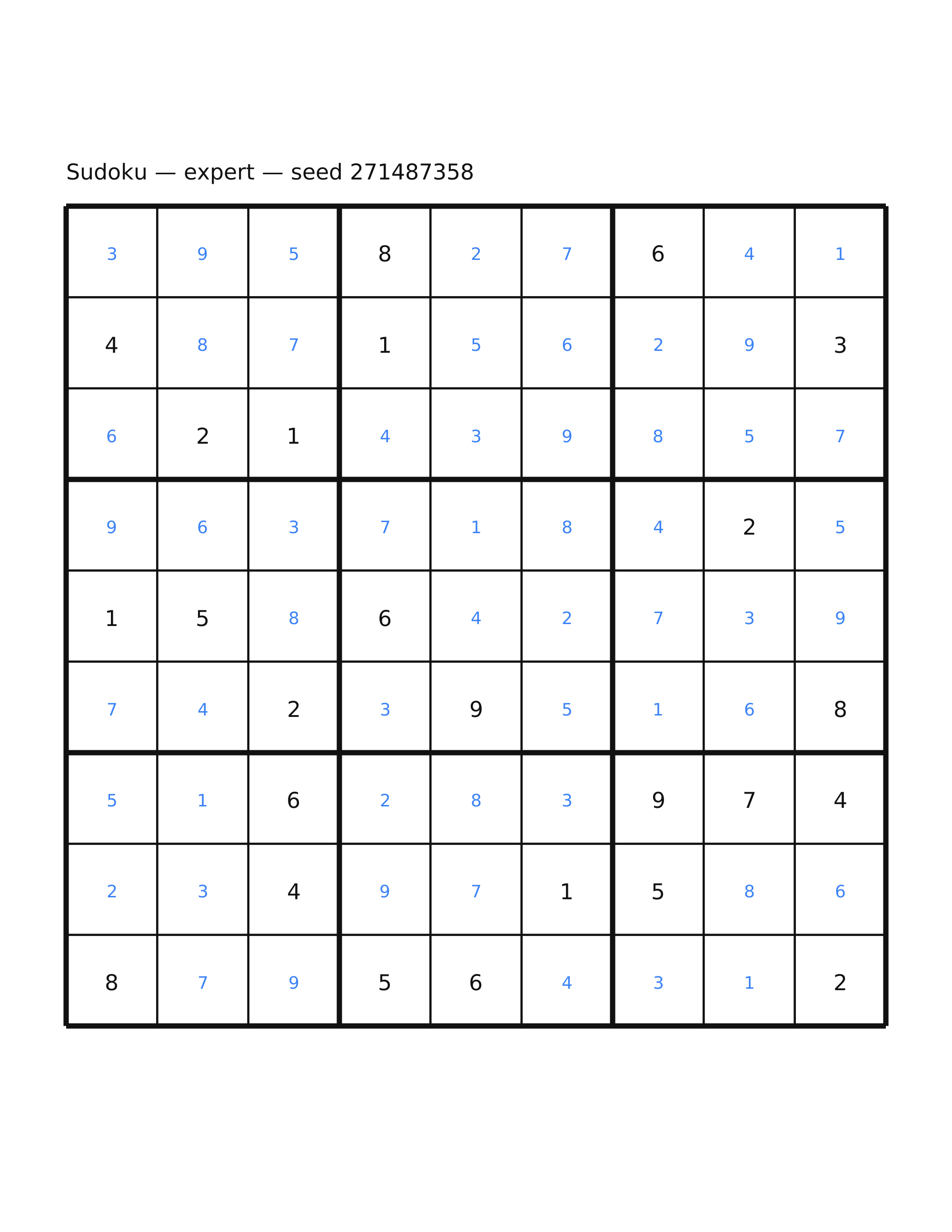 Sudoku — expert #55 — solution