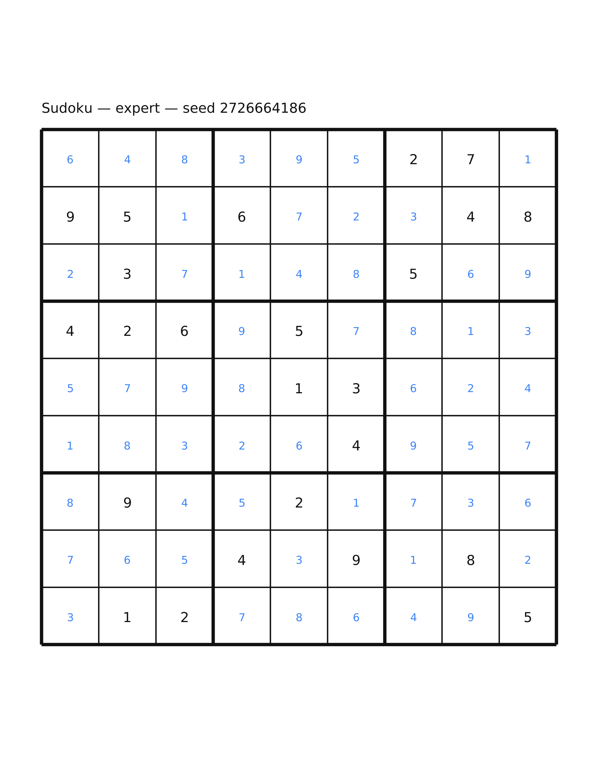 Sudoku — expert #41 — solution