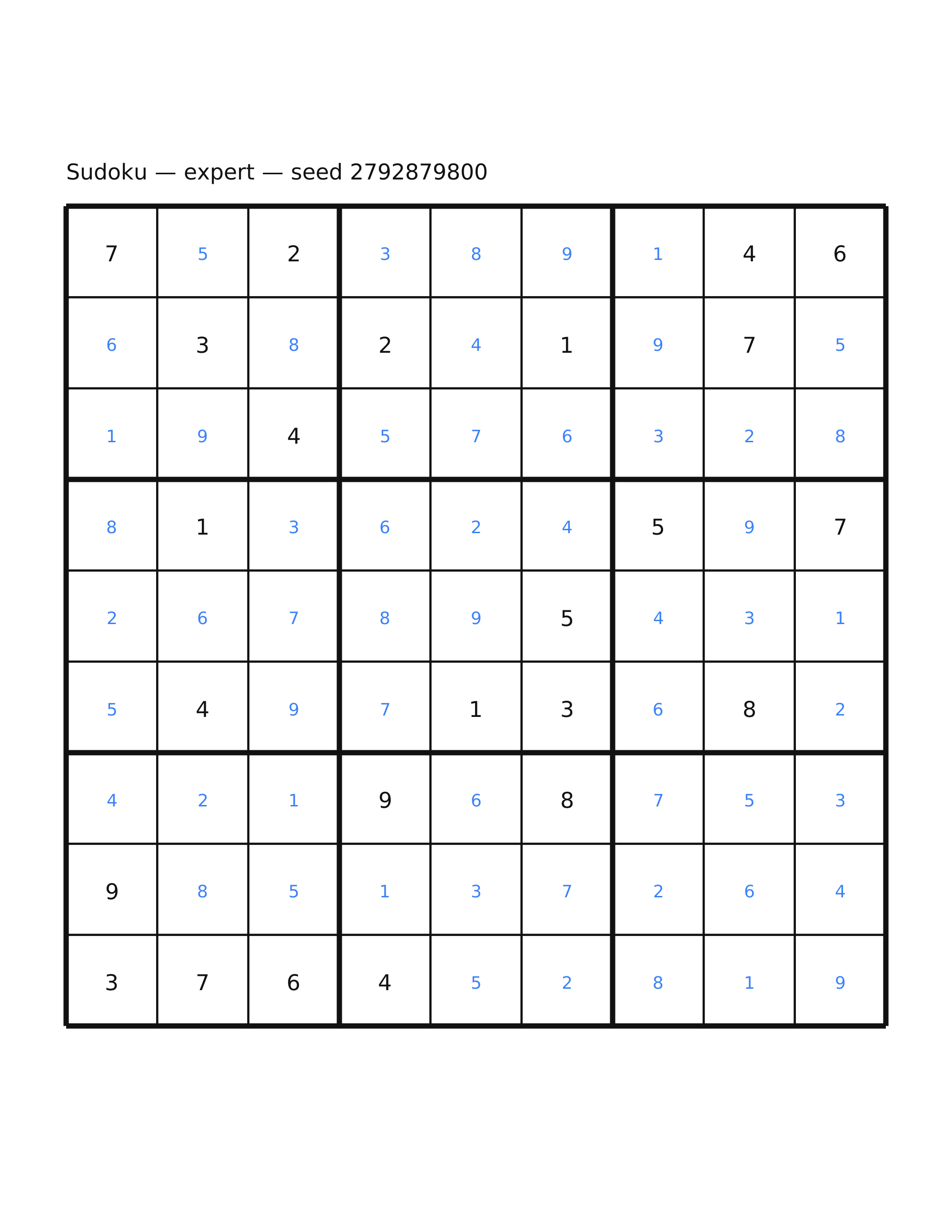 Sudoku — expert #56 — solution