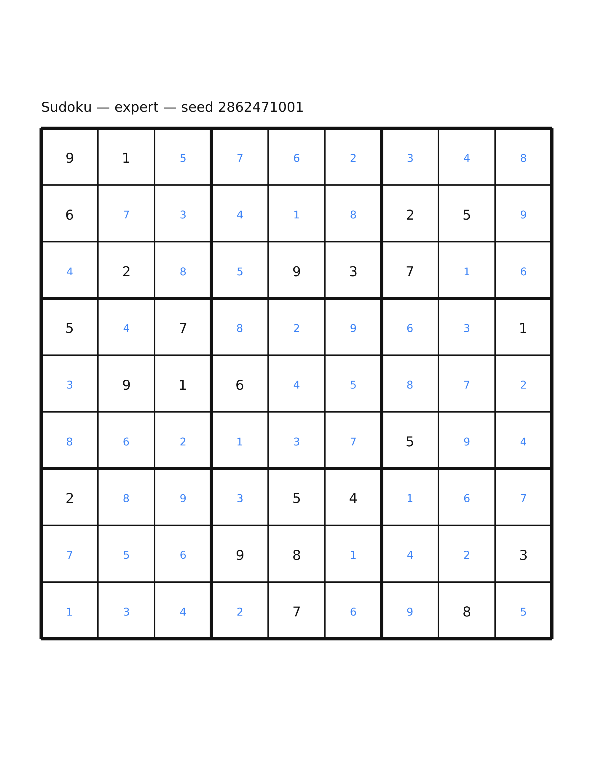 Sudoku — expert #26 — solution