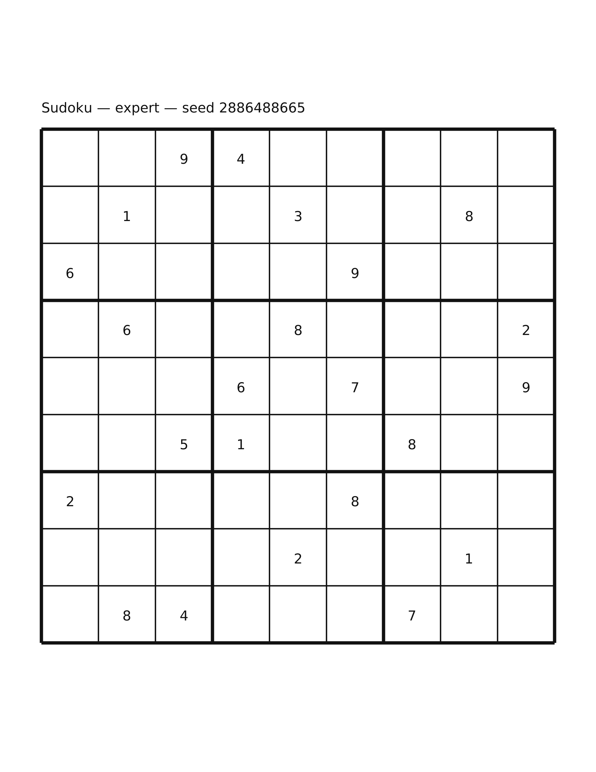 Sudoku — expert #16