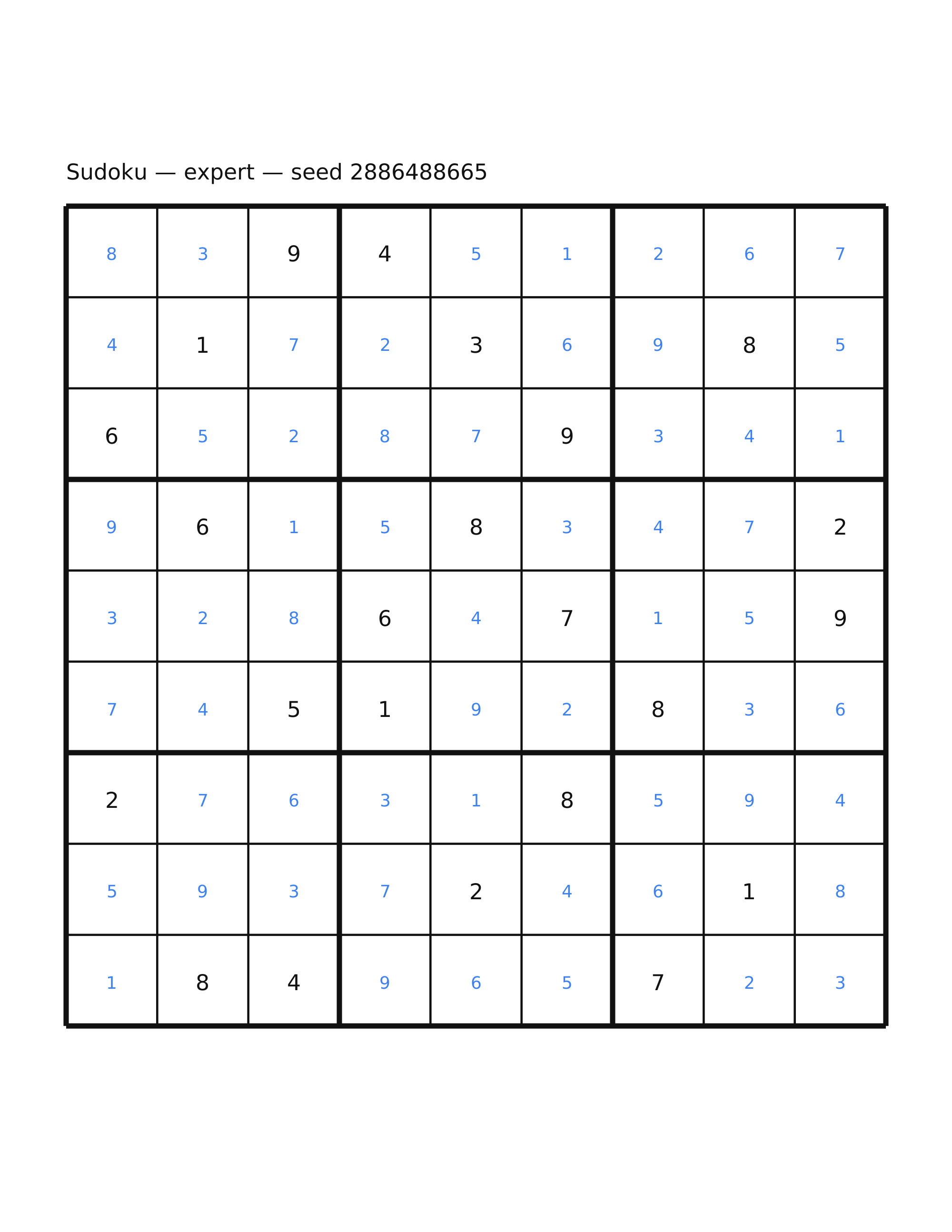 Sudoku — expert #16 — solution
