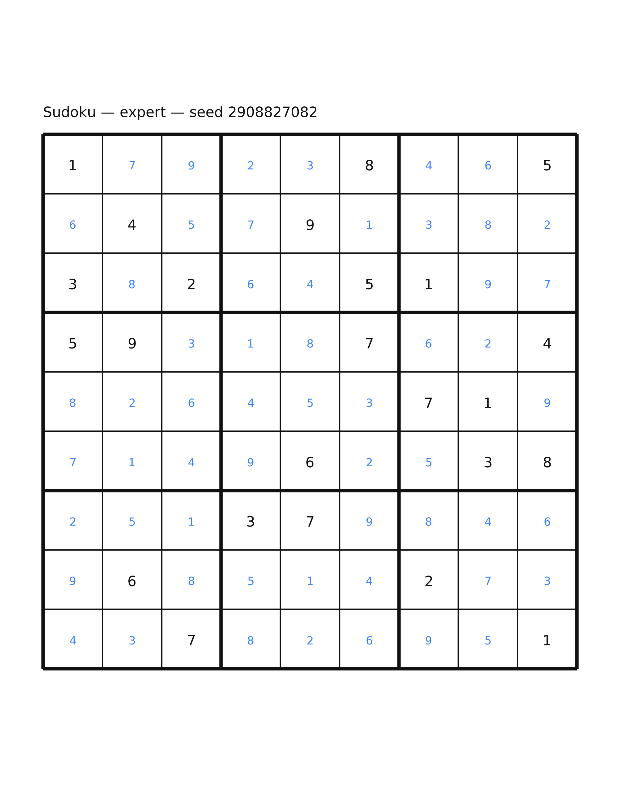 Sudoku — expert #49 — solution