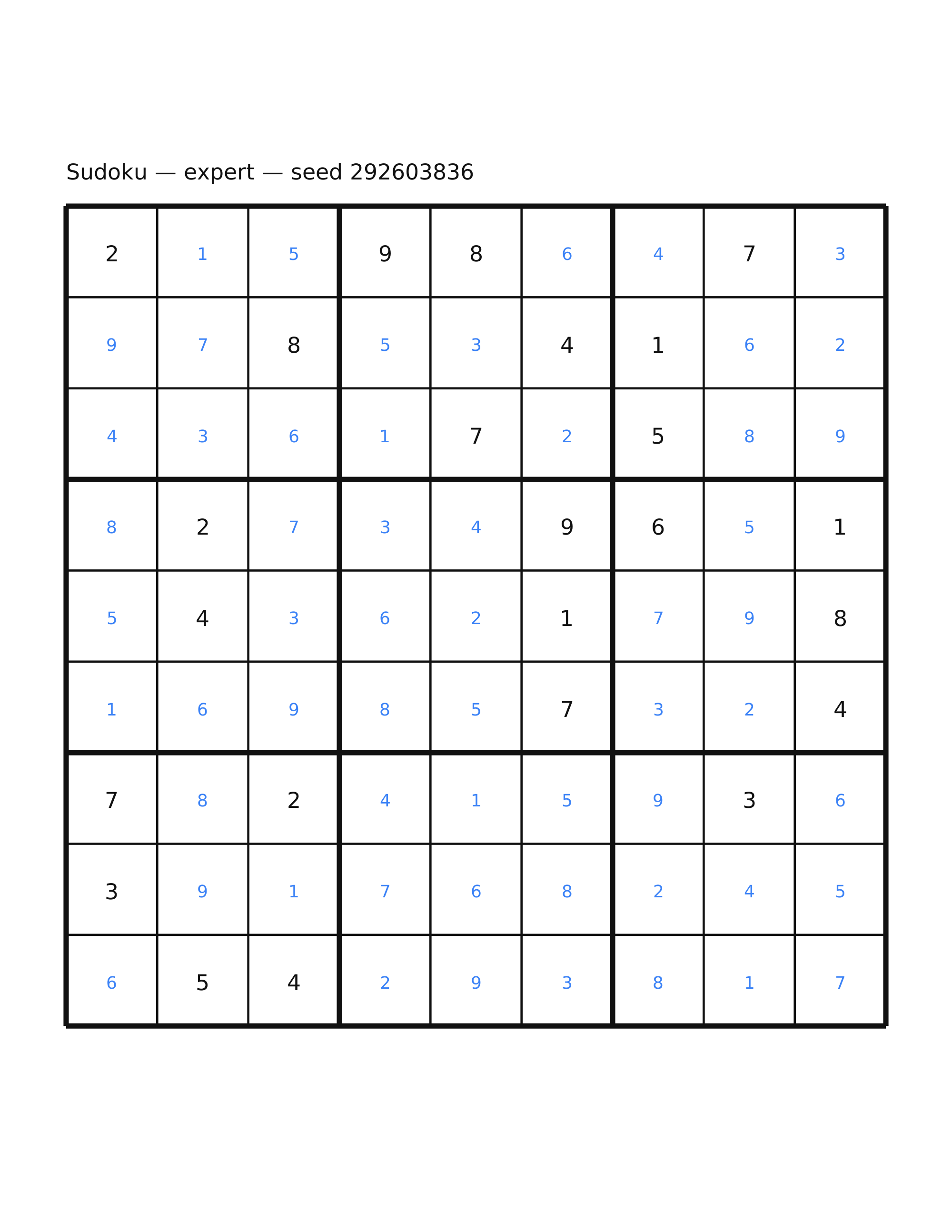Sudoku — expert #57 — solution