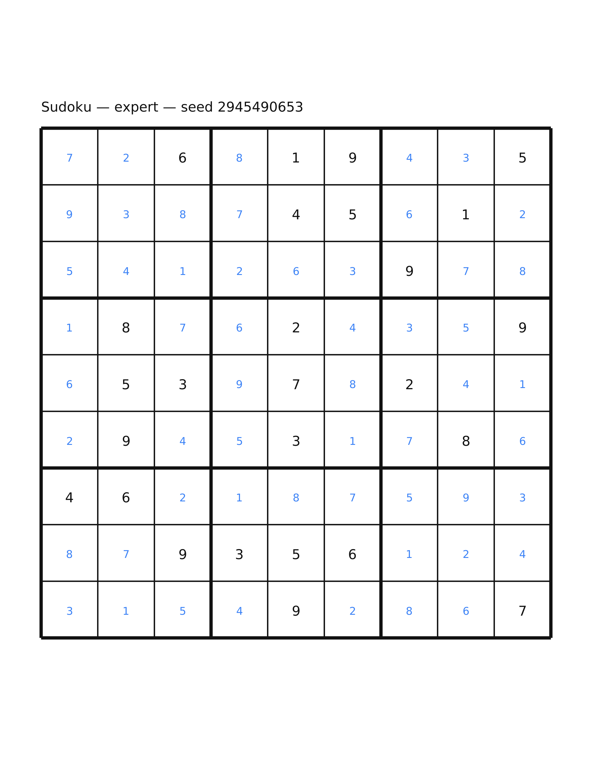 Sudoku — expert #49 — solution